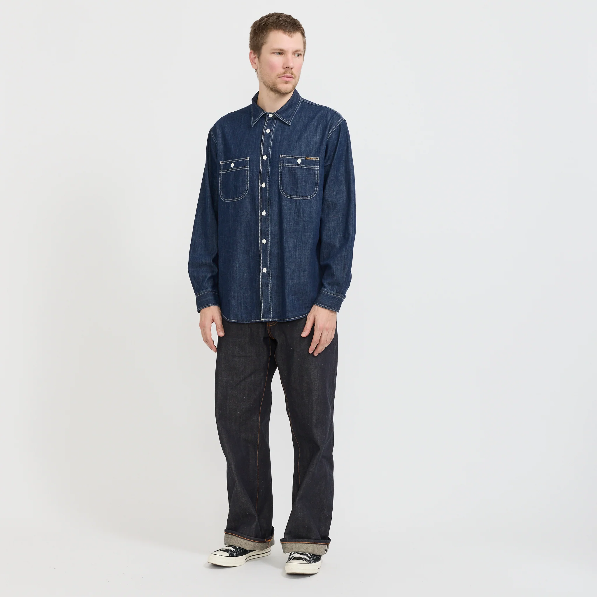 Julian Denim Shirt Rinsed Blue - Image 2