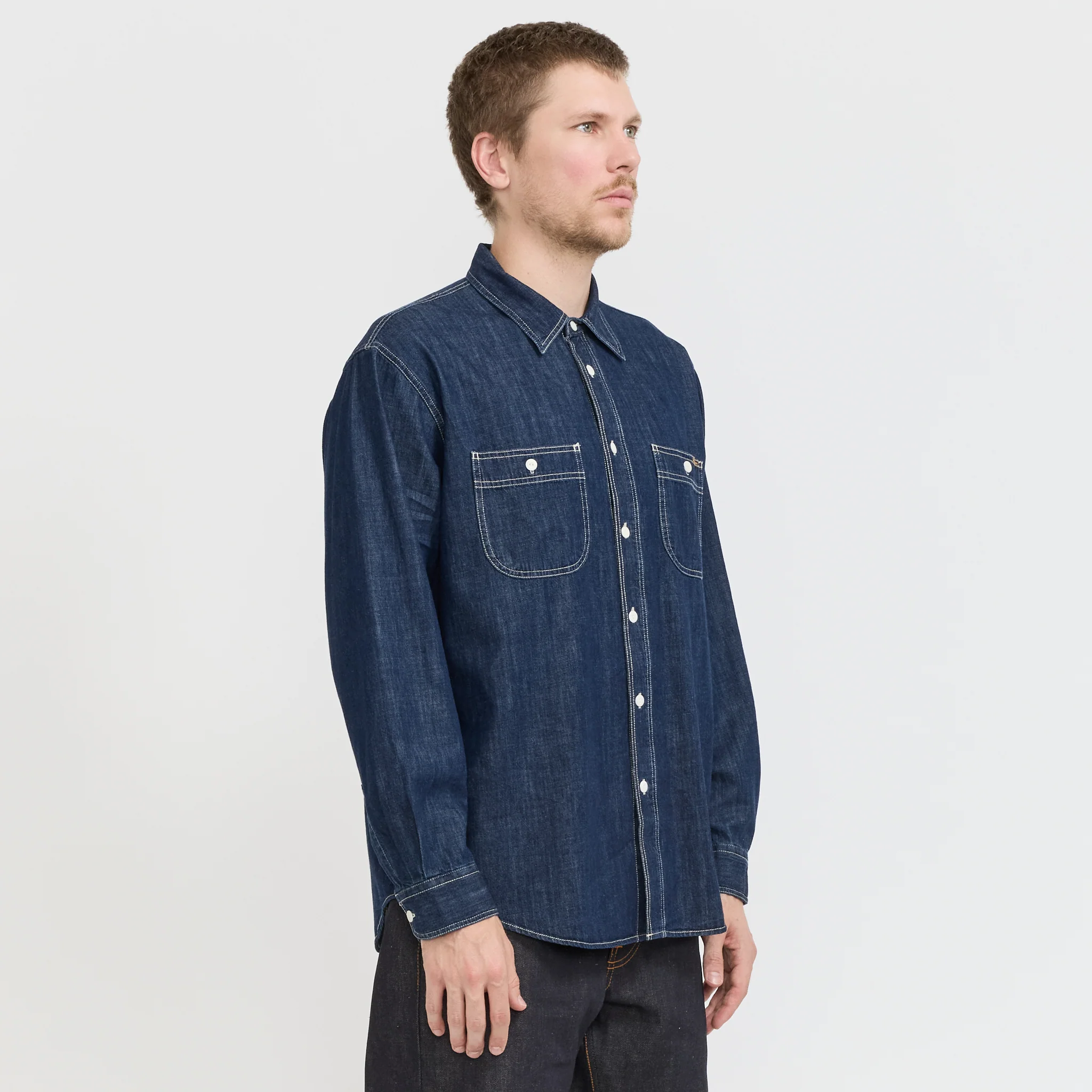 Julian Denim Shirt Rinsed Blue - Image 3