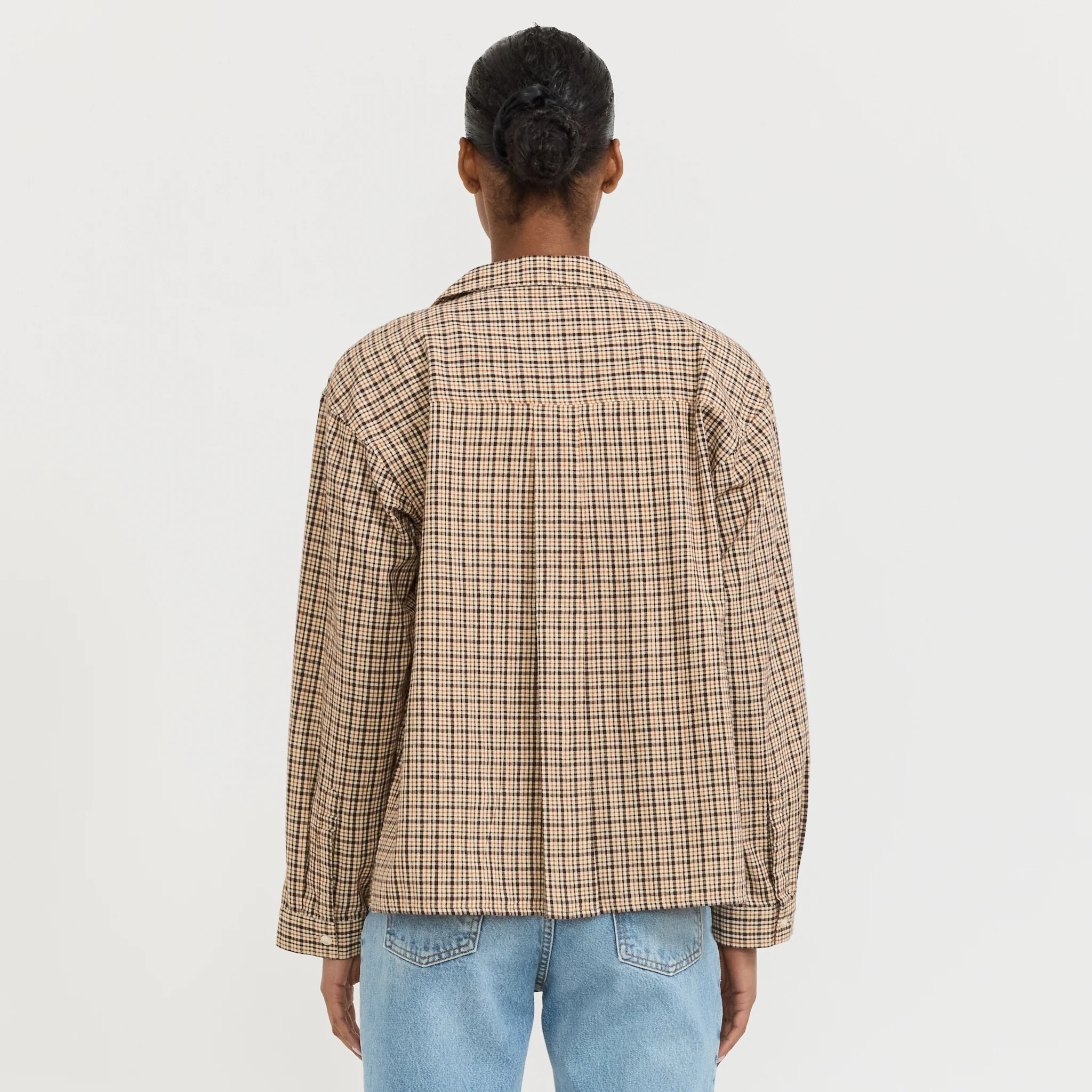 Juni Checkered Shirt Brown - Image 4