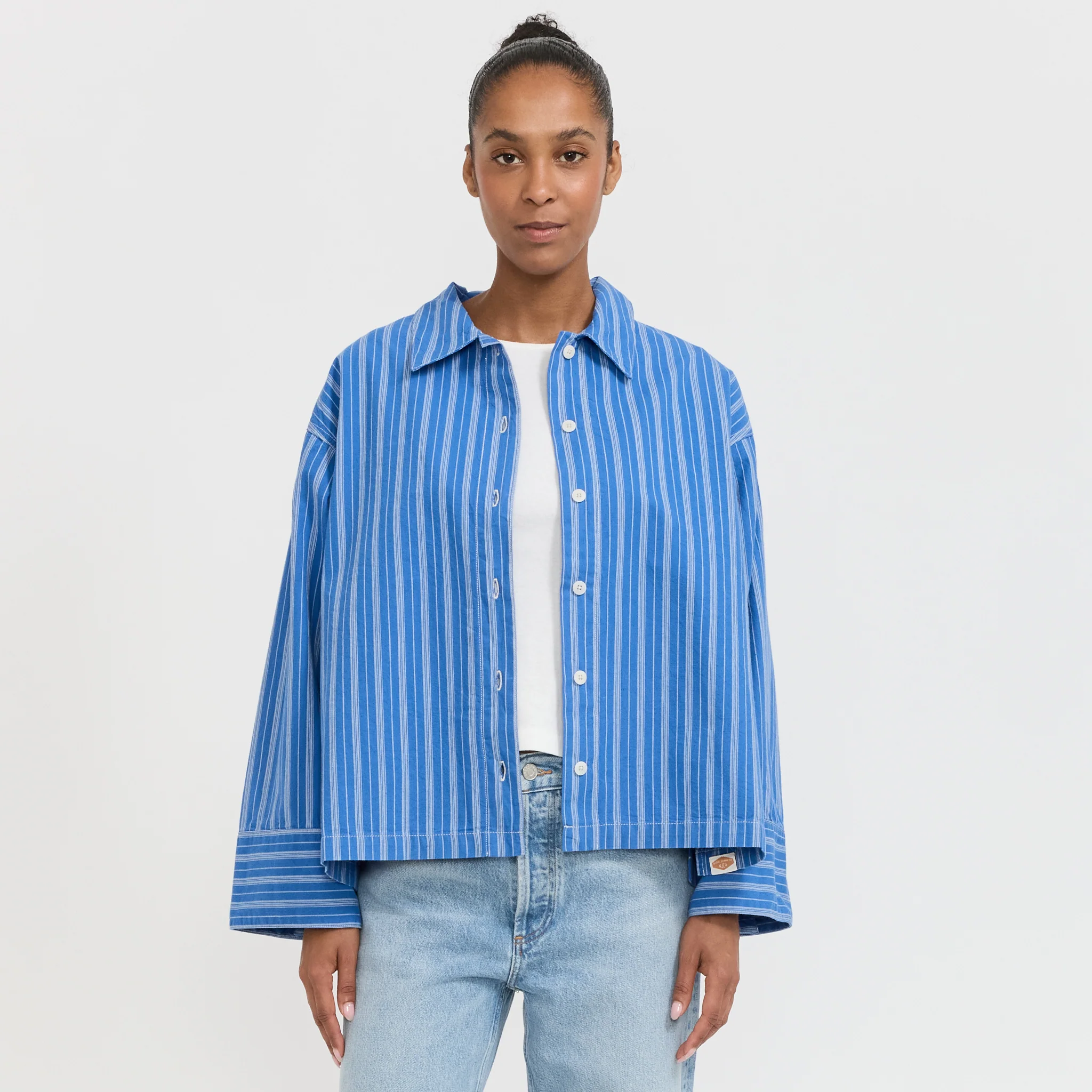 Jutta Shirt Striped Blue/Off White