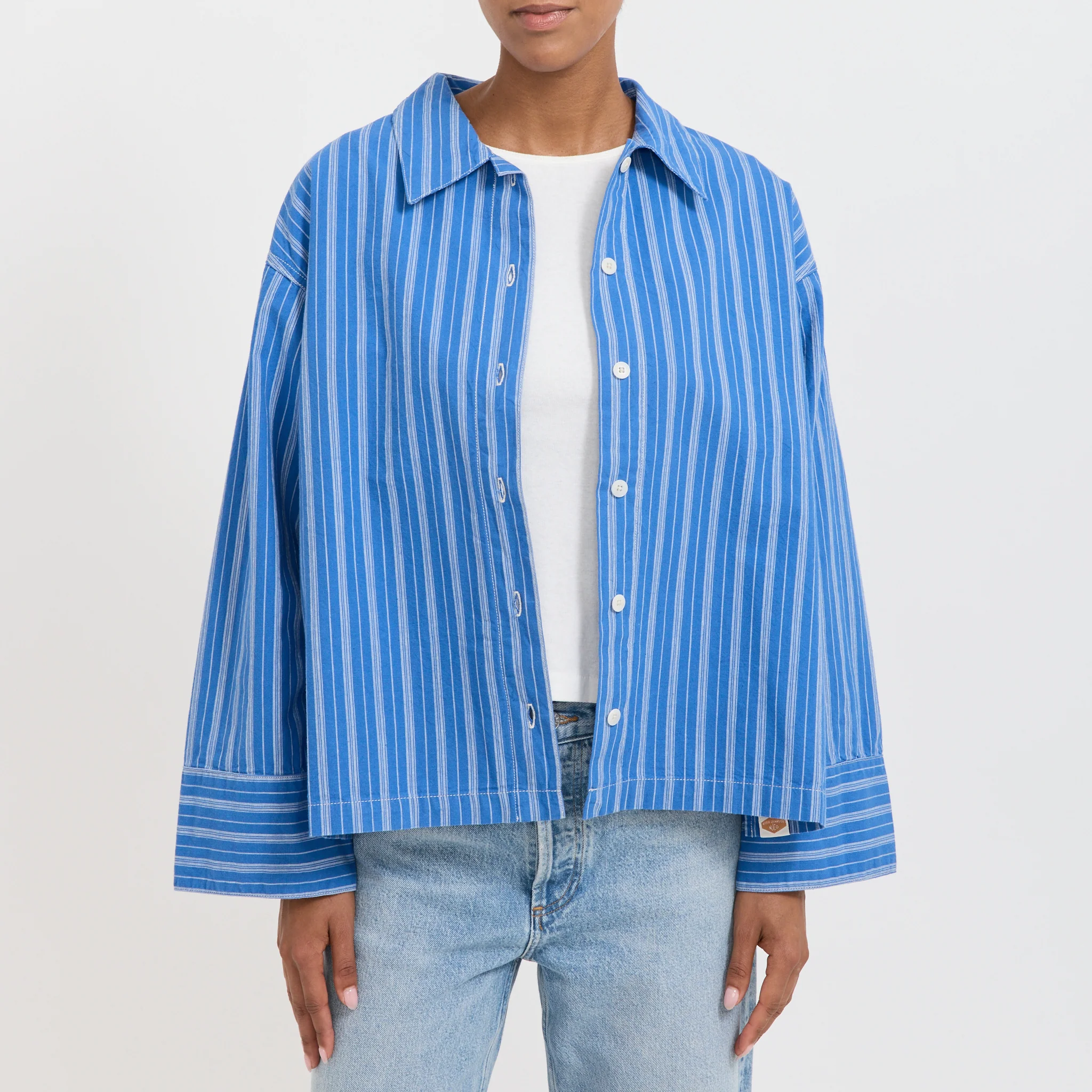 Jutta Shirt Striped Blue/Off White - Image 5