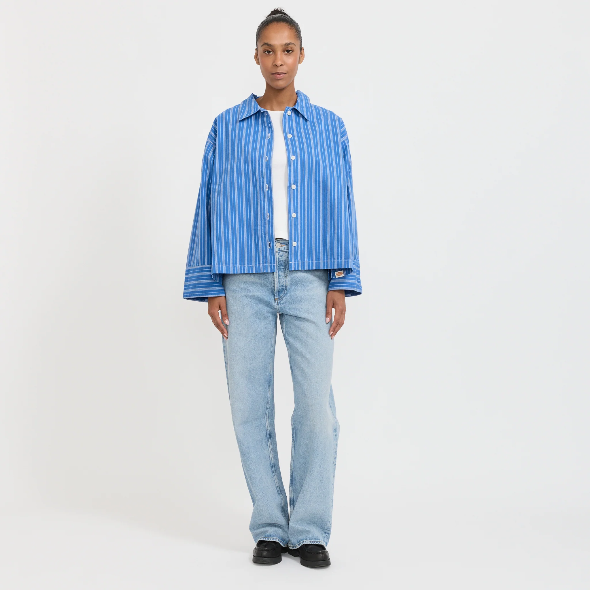 Jutta Shirt Striped Blue/Off White - Image 6