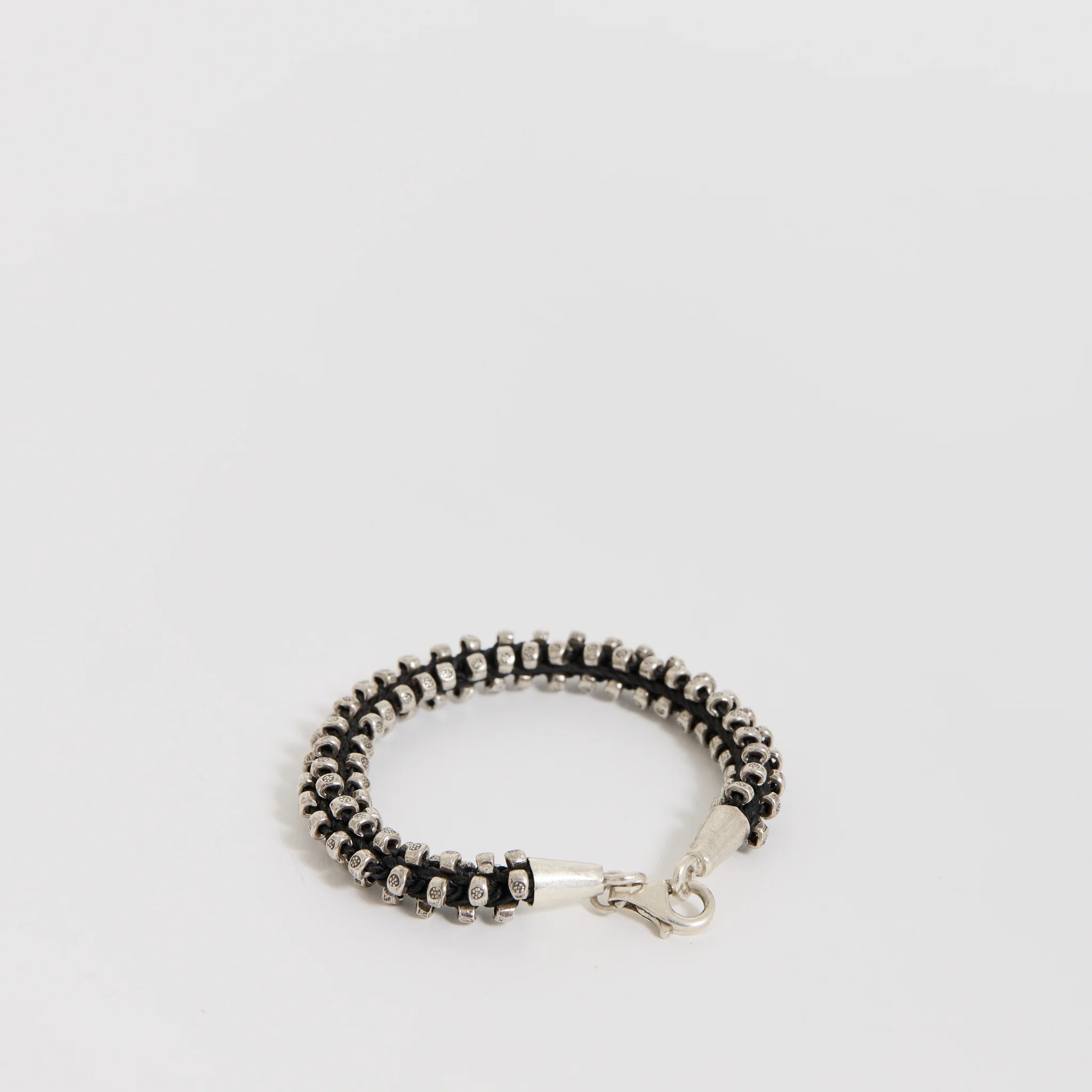 Karen Punk Small Braided Silver Bracelet