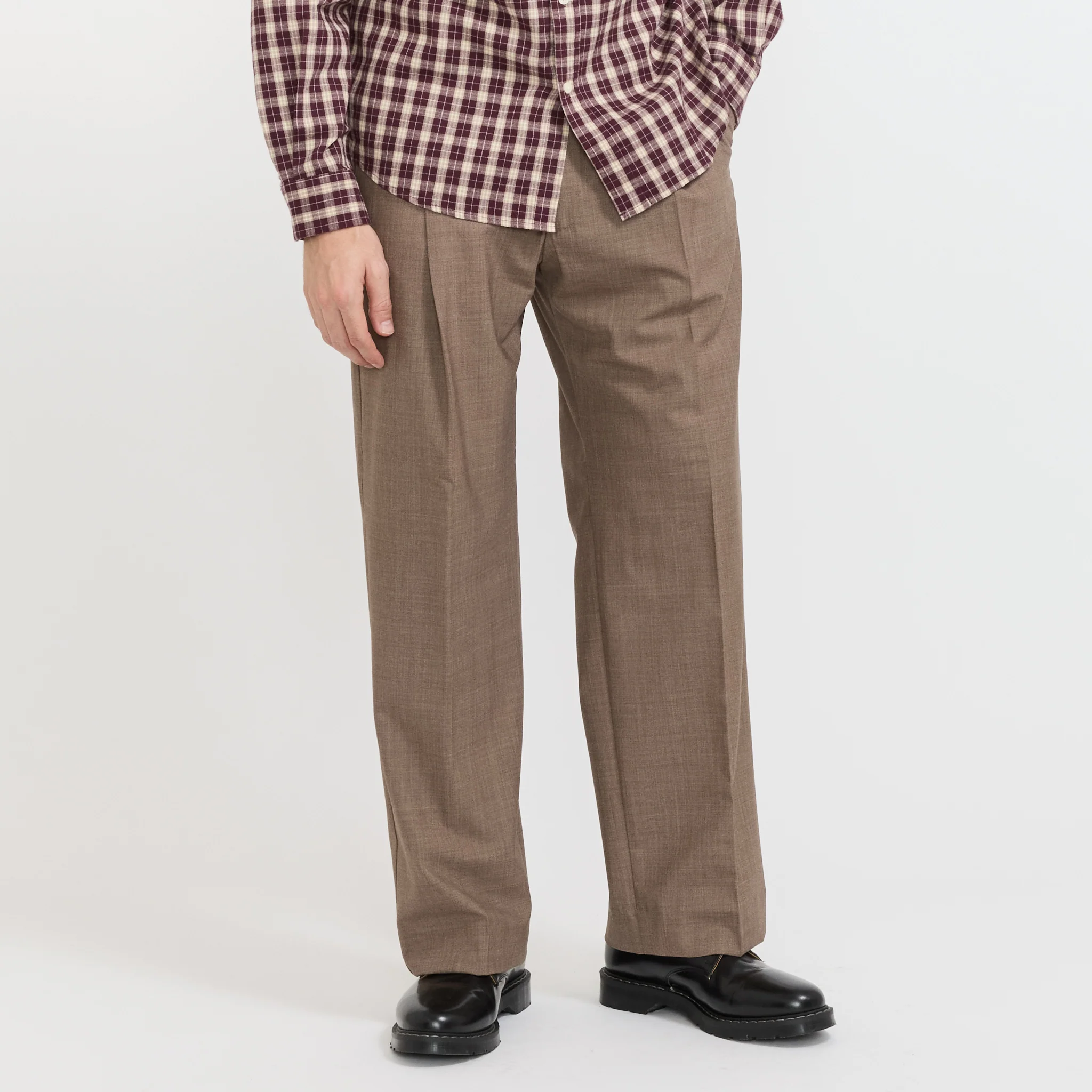 Kay Relaxed Fit Trouser Khaki Melange