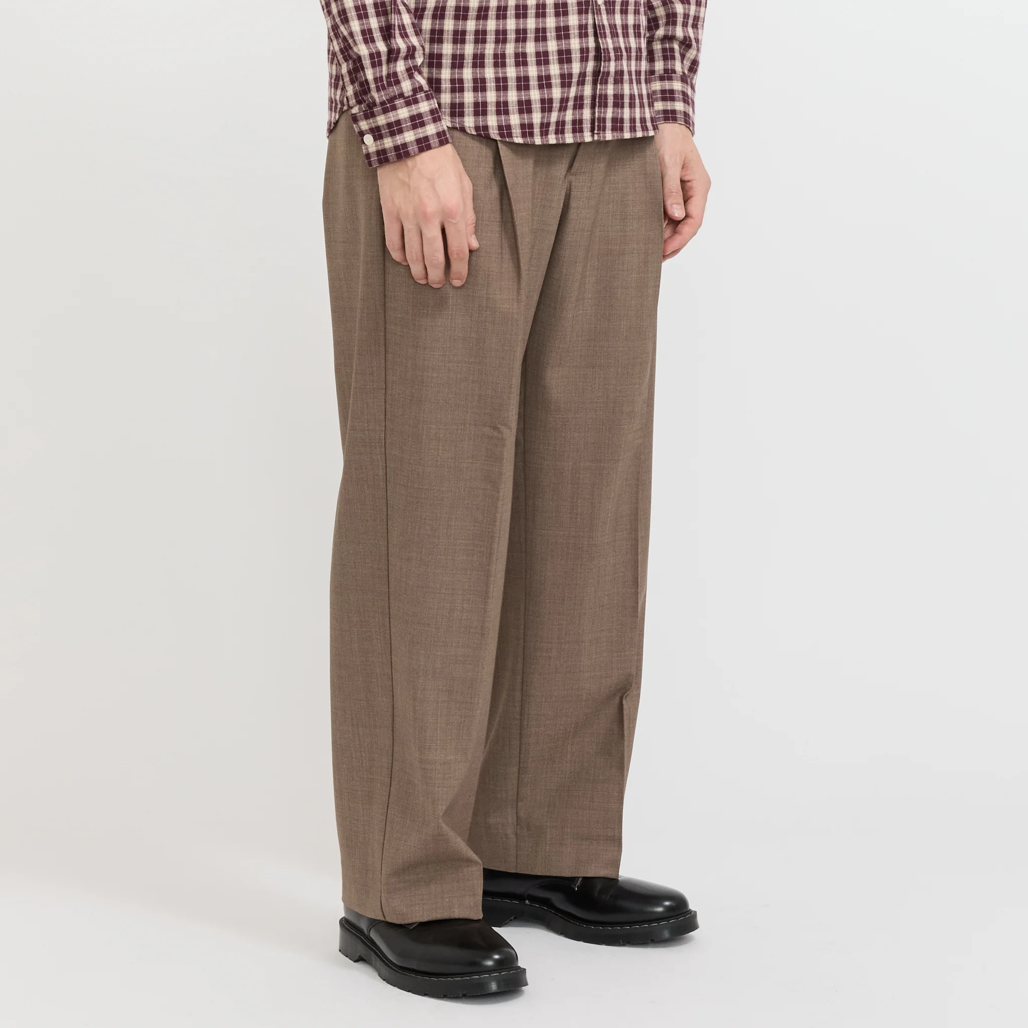 Kay Relaxed Fit Trouser Khaki Melange - Image 3