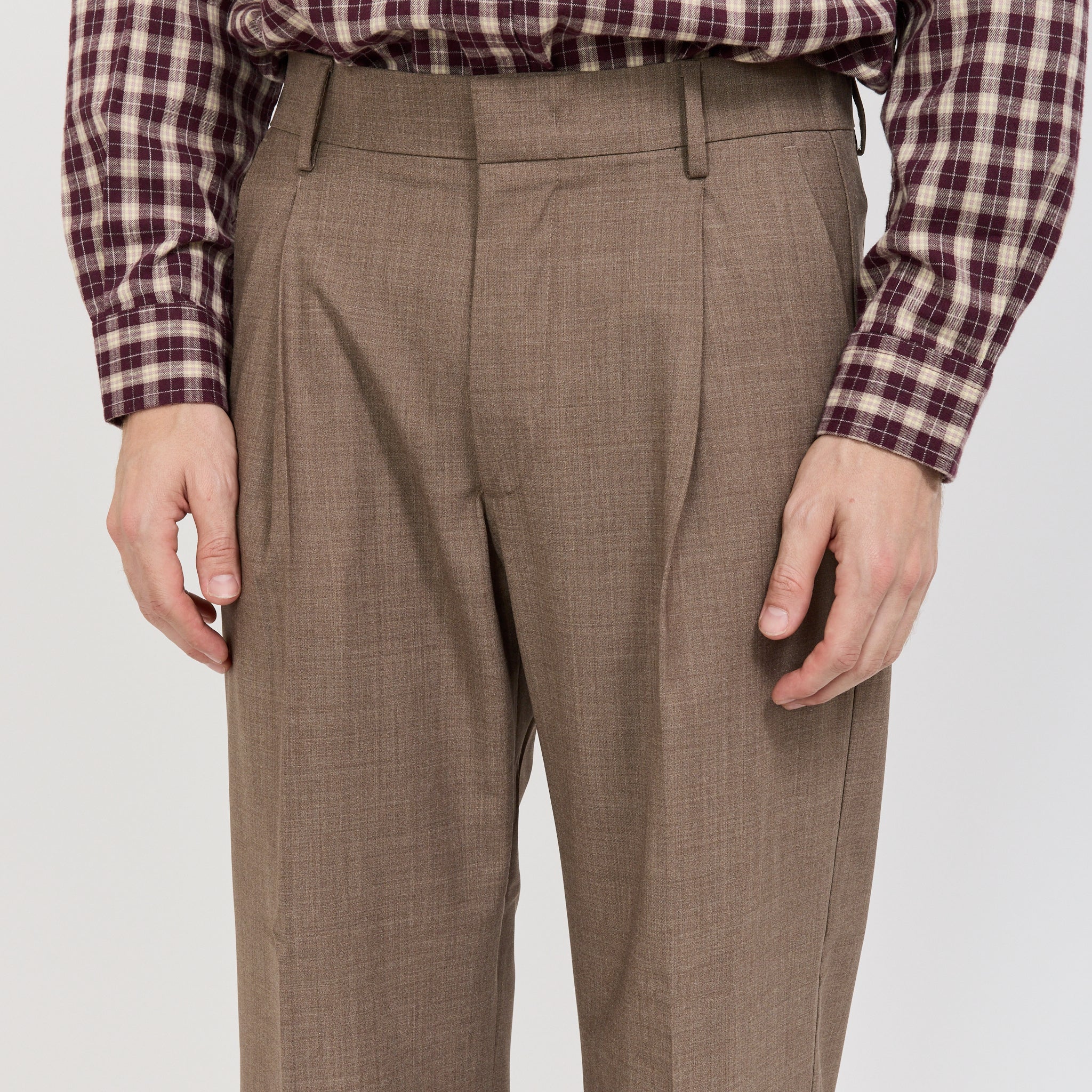Kay Relaxed Fit Trouser Khaki Melange - Image 5