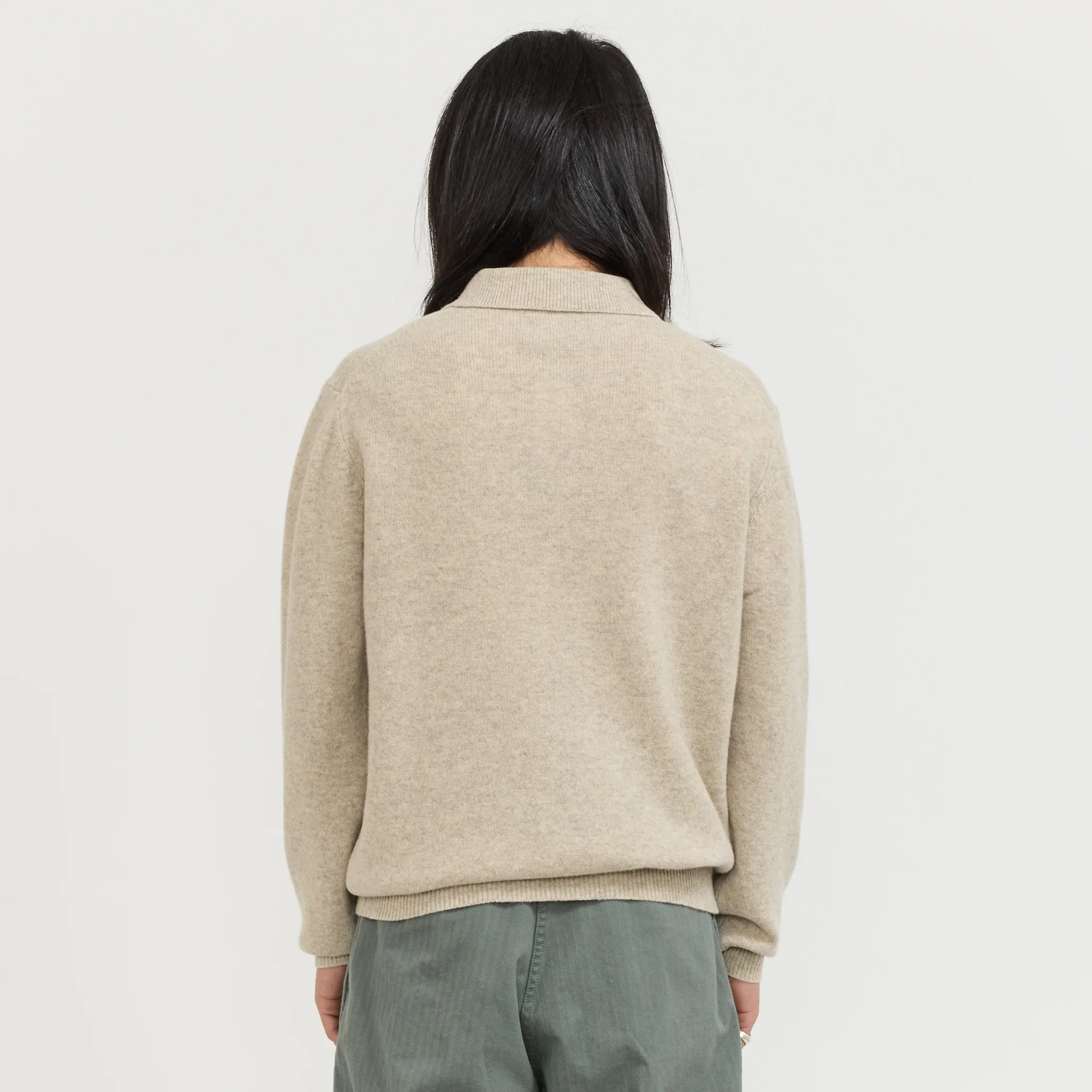 Knit Polo 9G Beige - Image 4