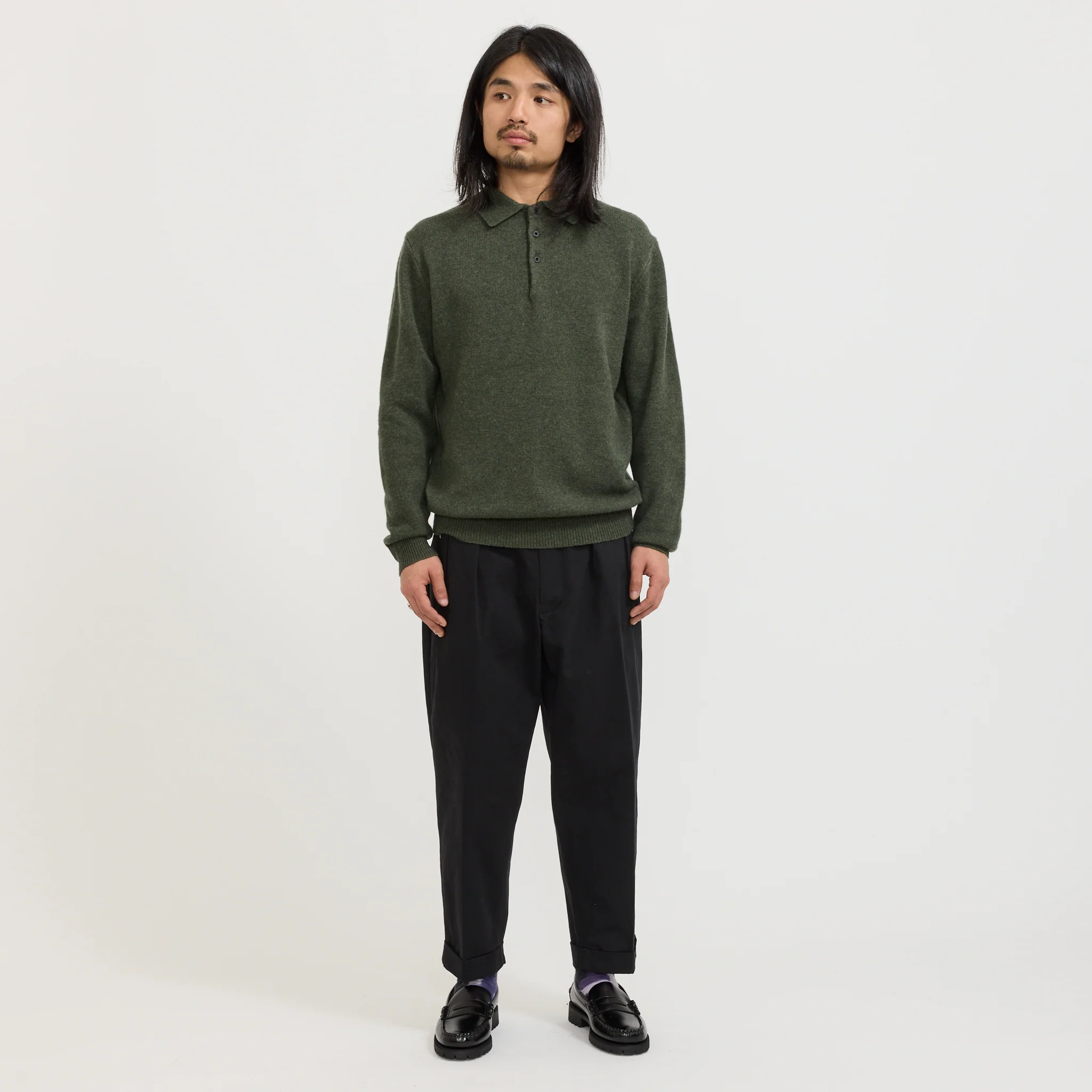 Knit Polo 9G Green - Image 6