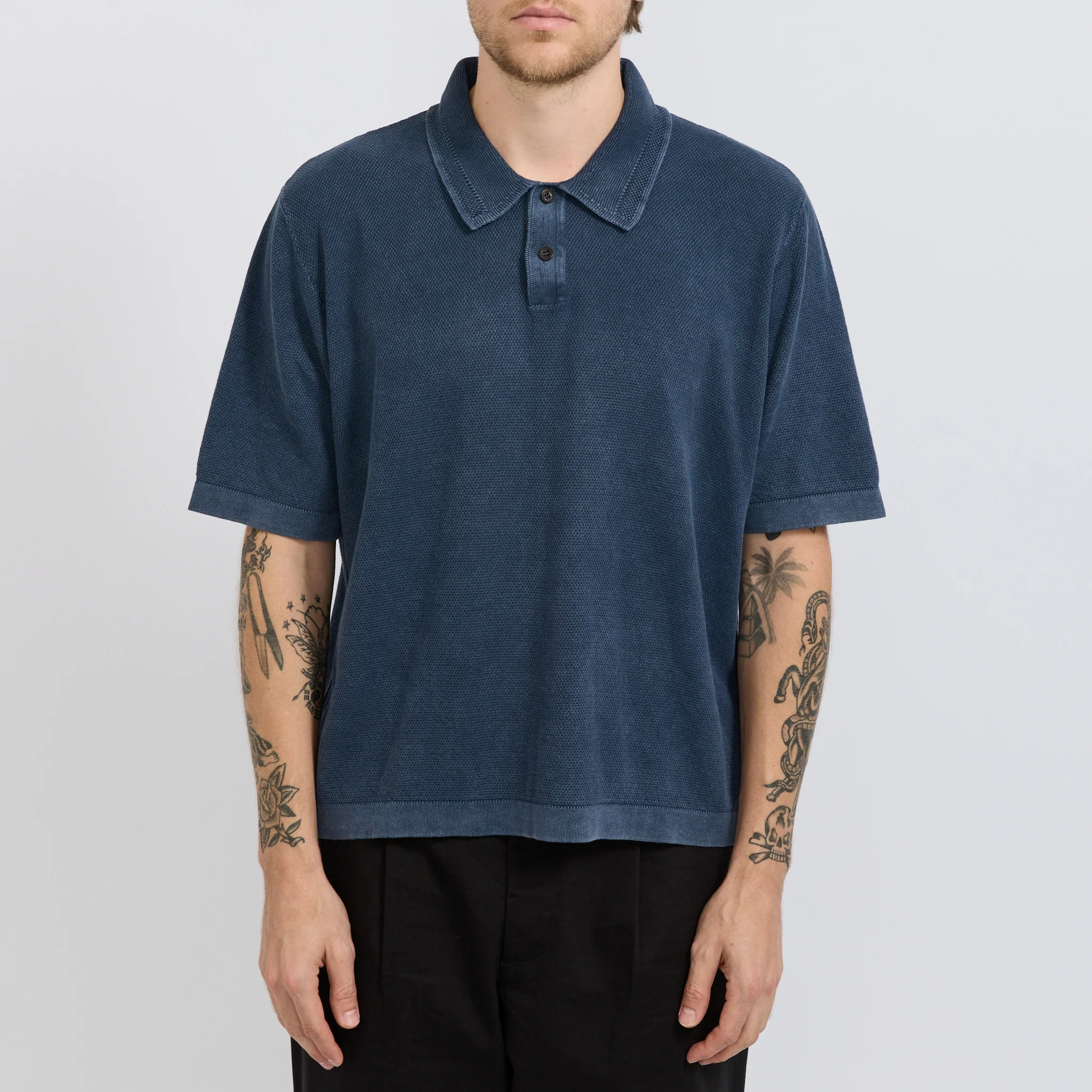 Knit Polo Navy - Image 5