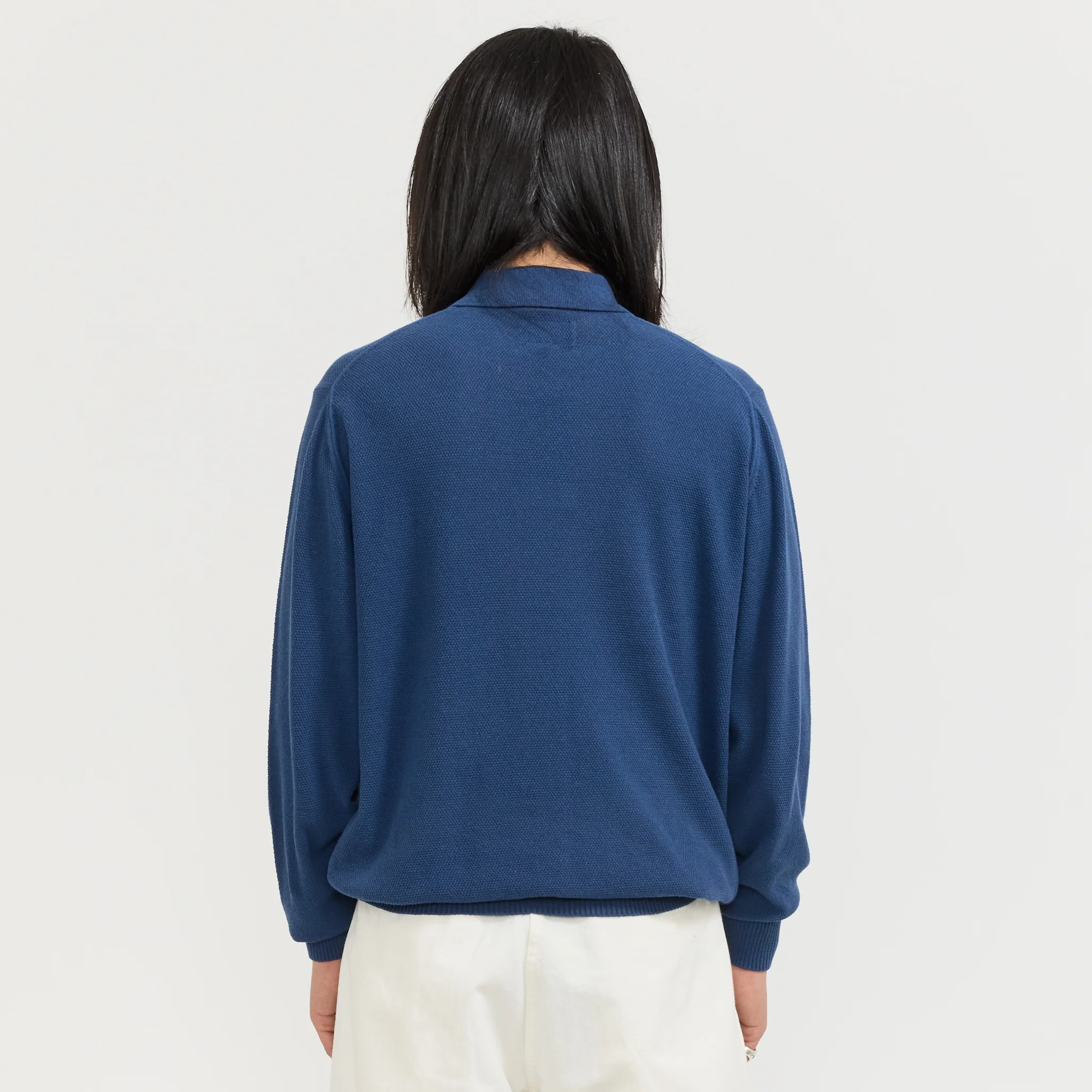 Knit Polo Pique 14G Navy - Image 4