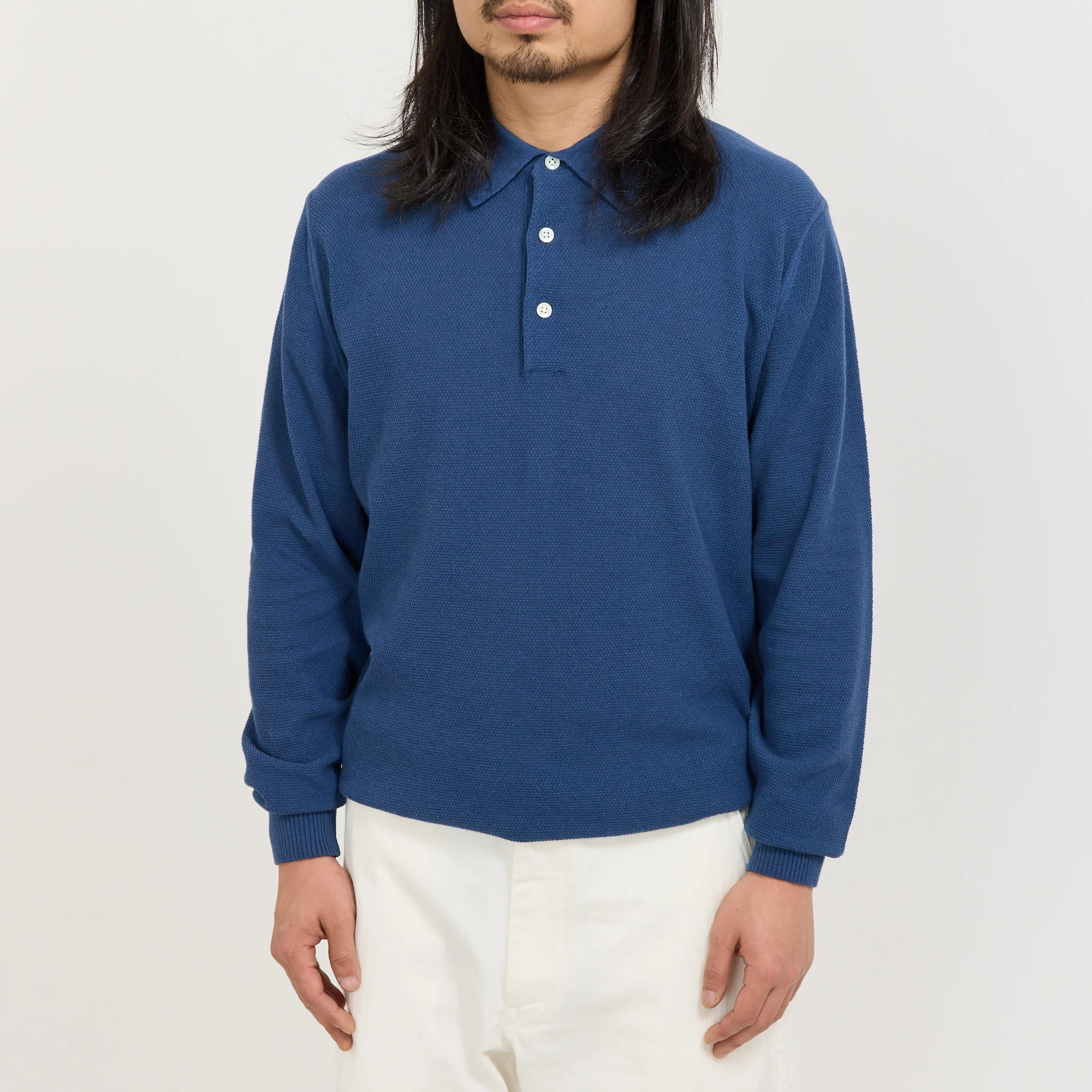 Knit Polo Pique 14G Navy - Image 5