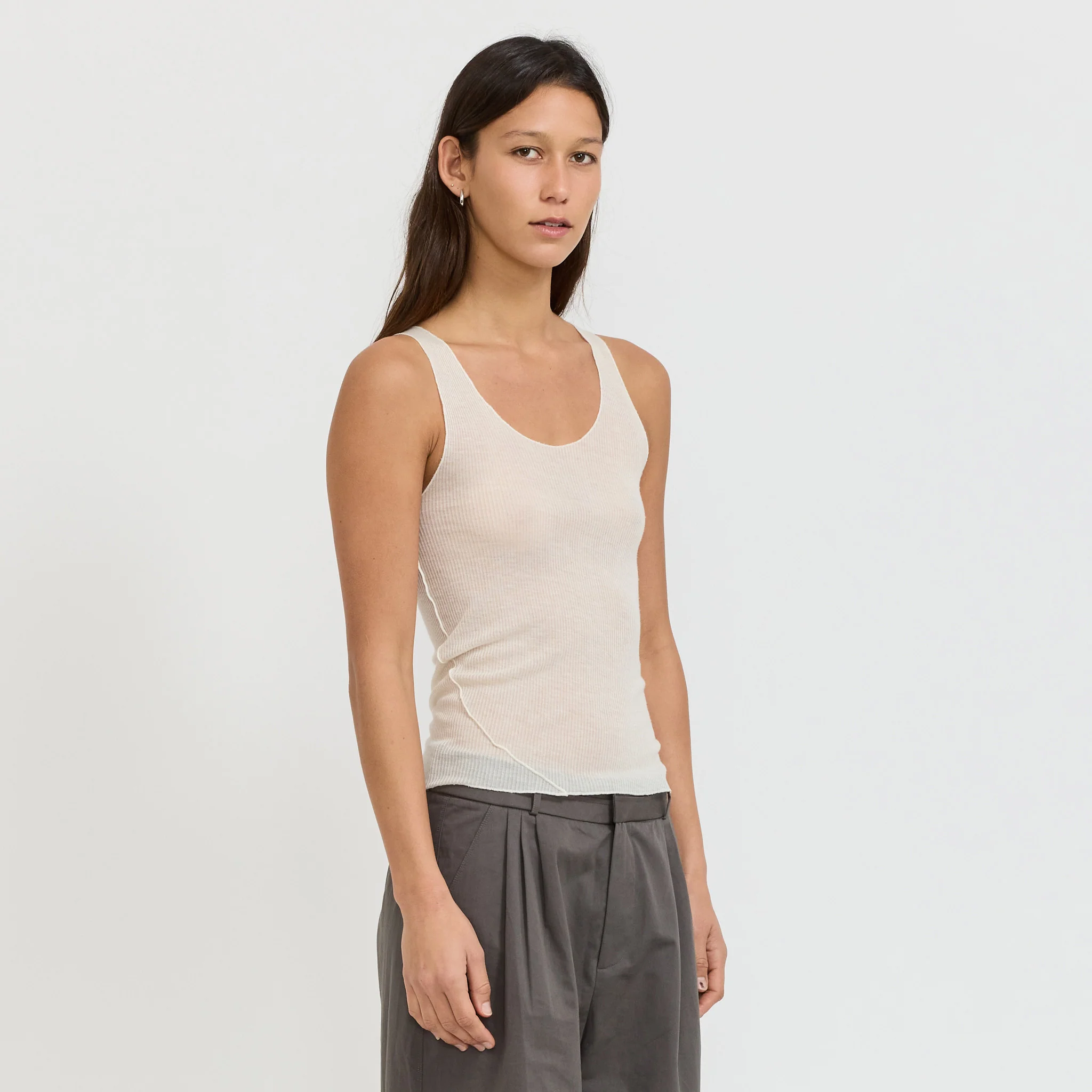 Knit Tank Off White - Image 3