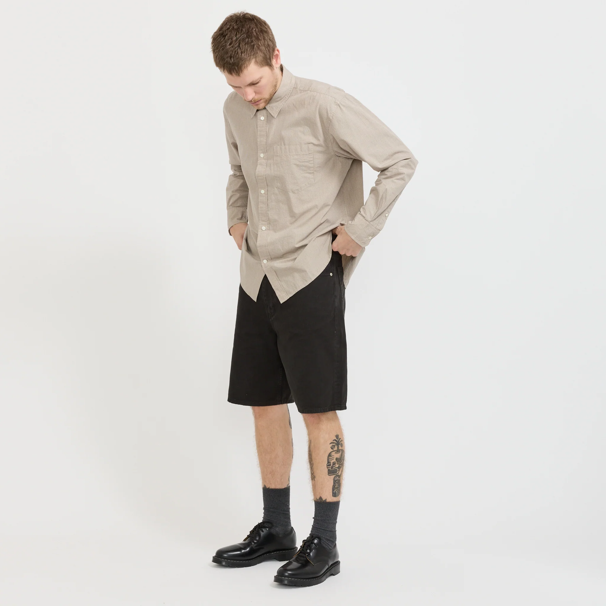 Korshavn Relaxed 5 Pocket Heavy Twill Short Black - Image 2