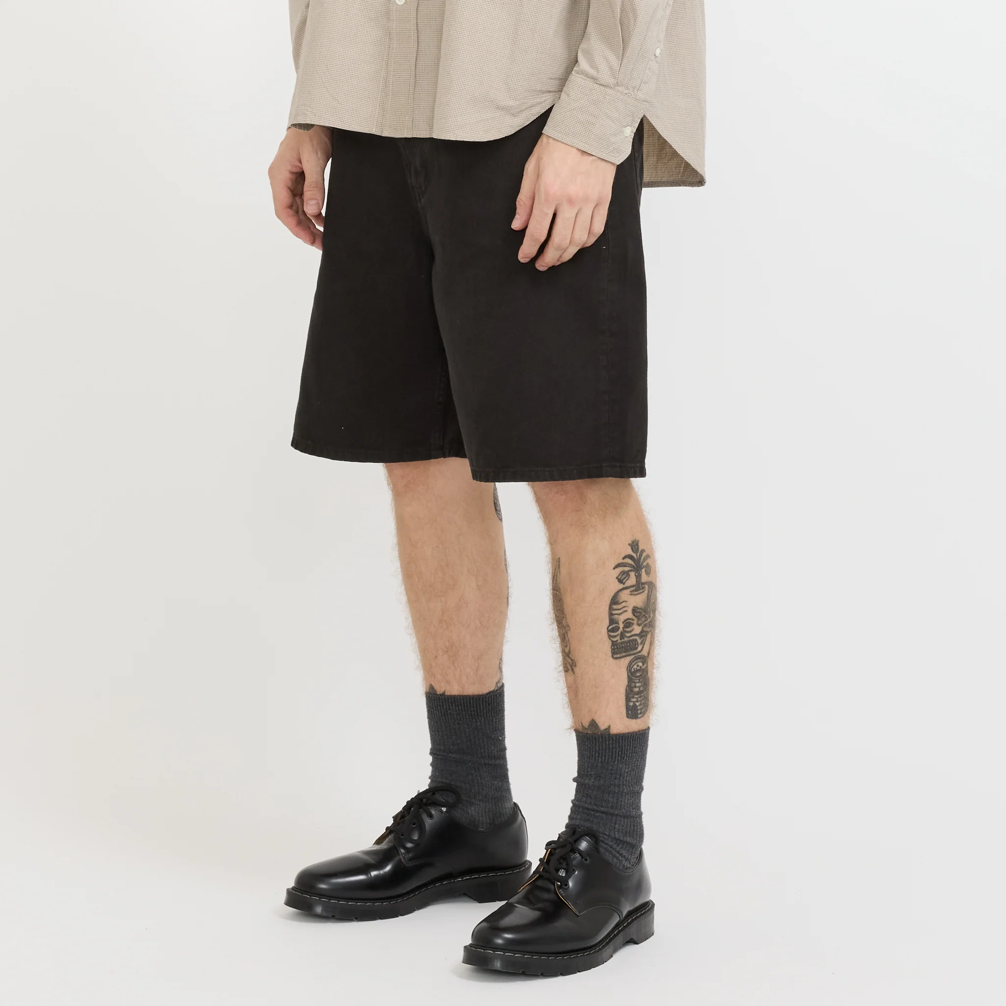 Korshavn Relaxed 5 Pocket Heavy Twill Short Black - Image 3