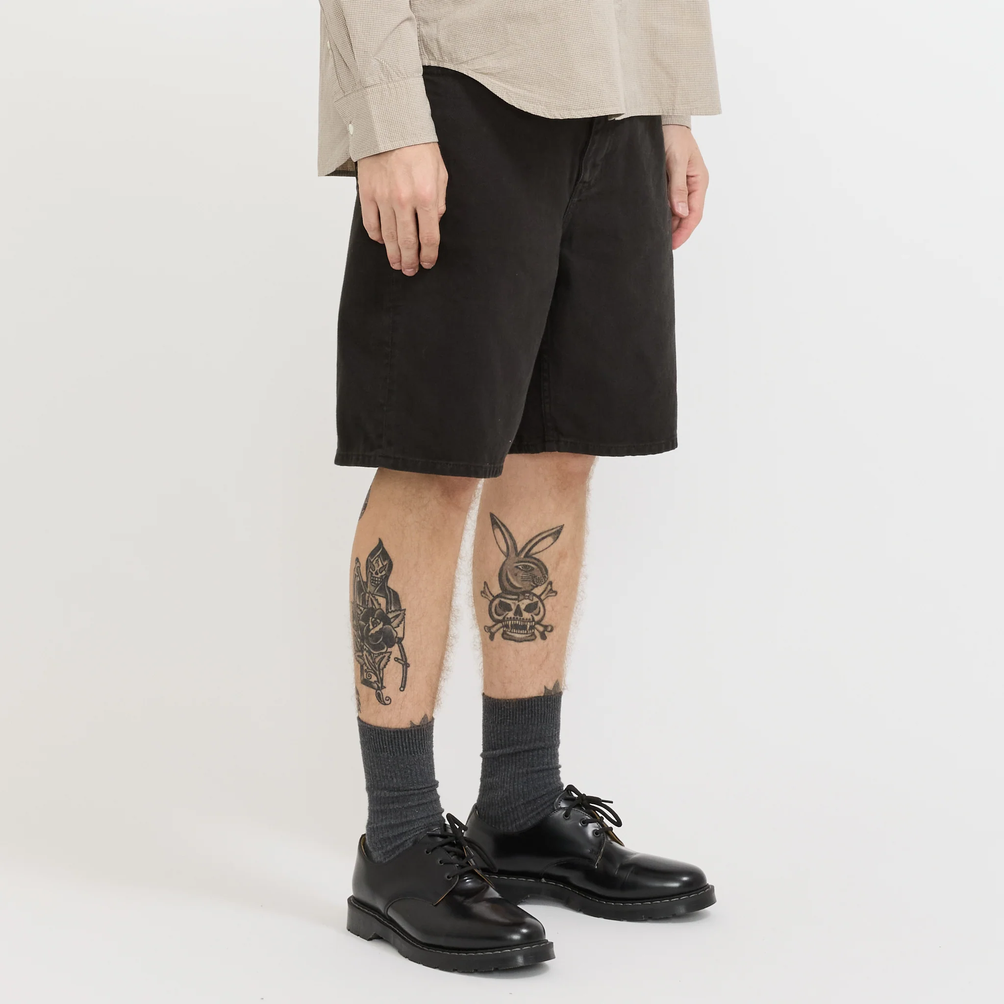 Korshavn Relaxed 5 Pocket Heavy Twill Short Black - Image 4