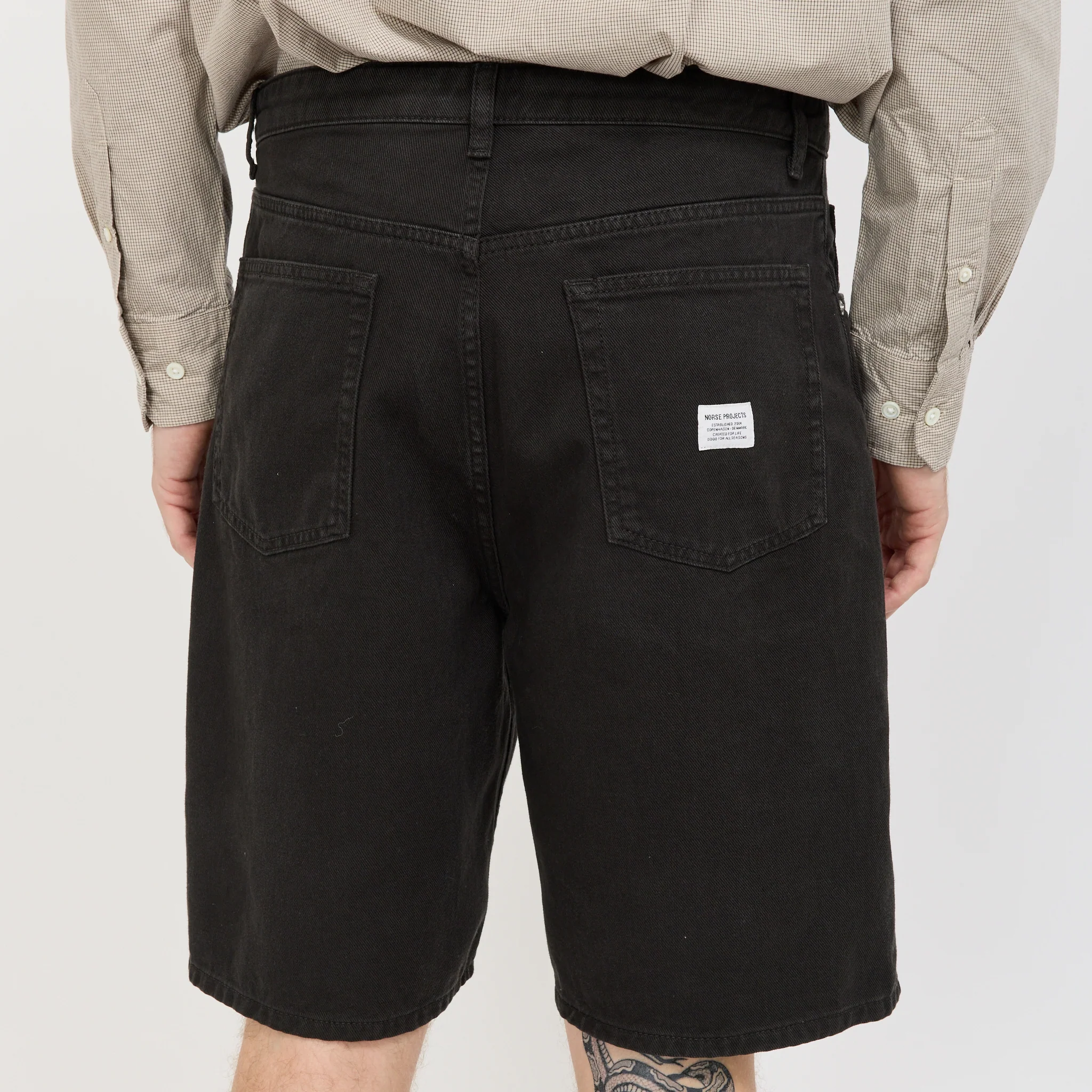 Korshavn Relaxed 5 Pocket Heavy Twill Short Black - Image 7