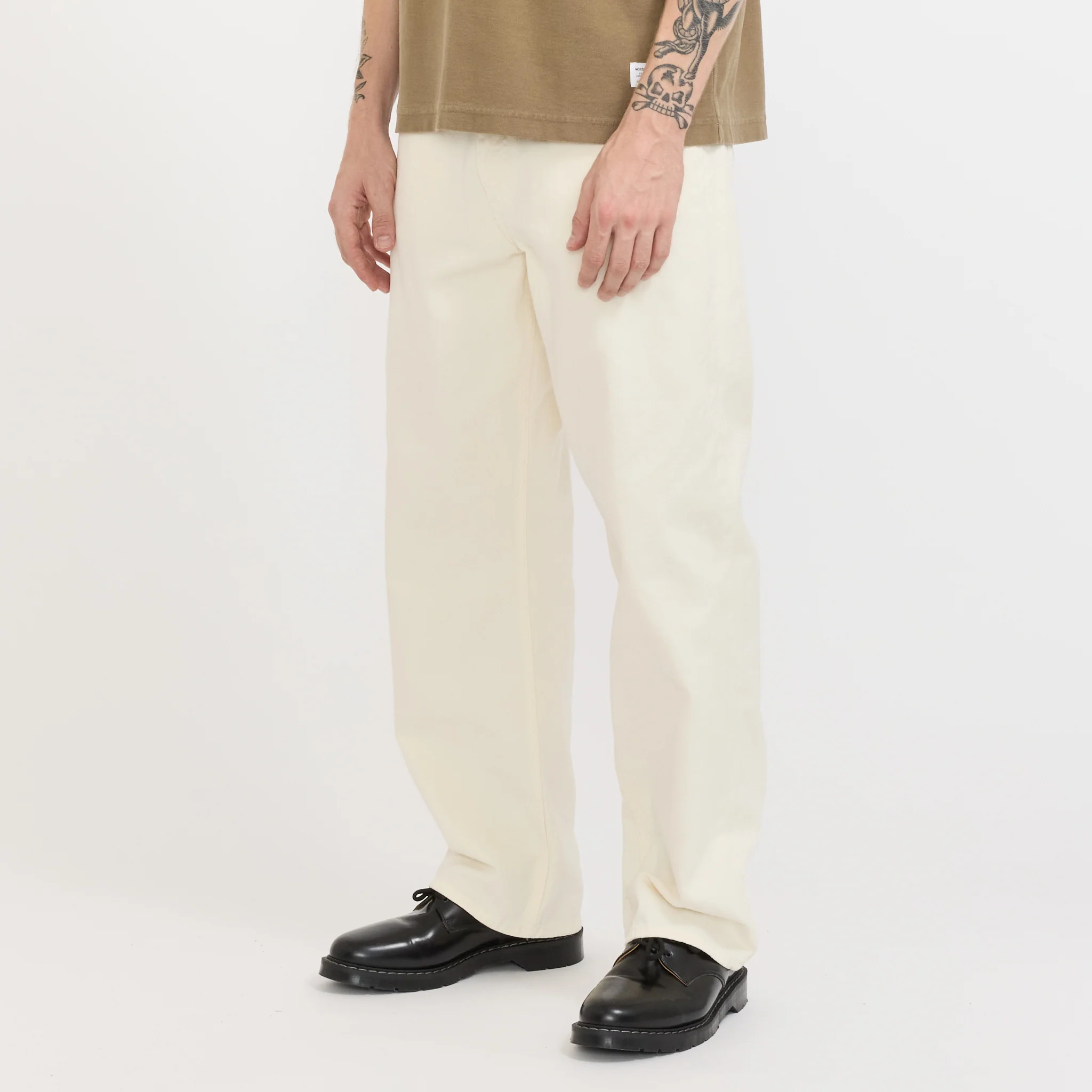 Korshavn Relaxed 5 Pocket Heavy Twill Trouser Natural Ecru