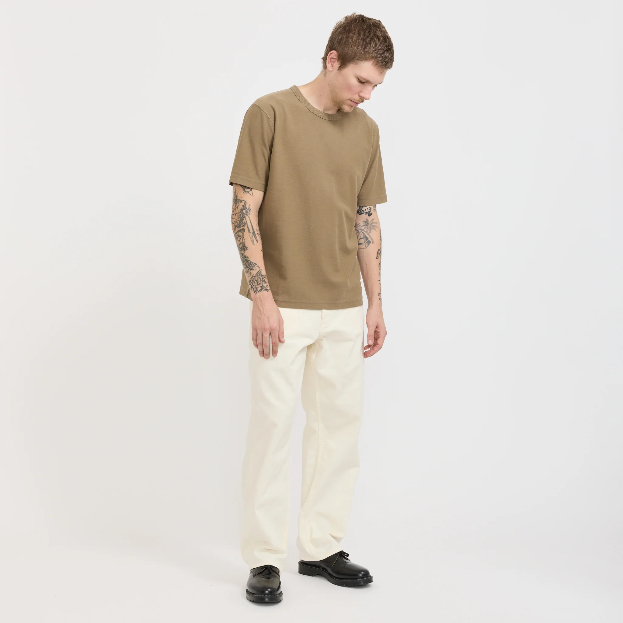 Korshavn Relaxed 5 Pocket Heavy Twill Trouser Natural Ecru - Image 2
