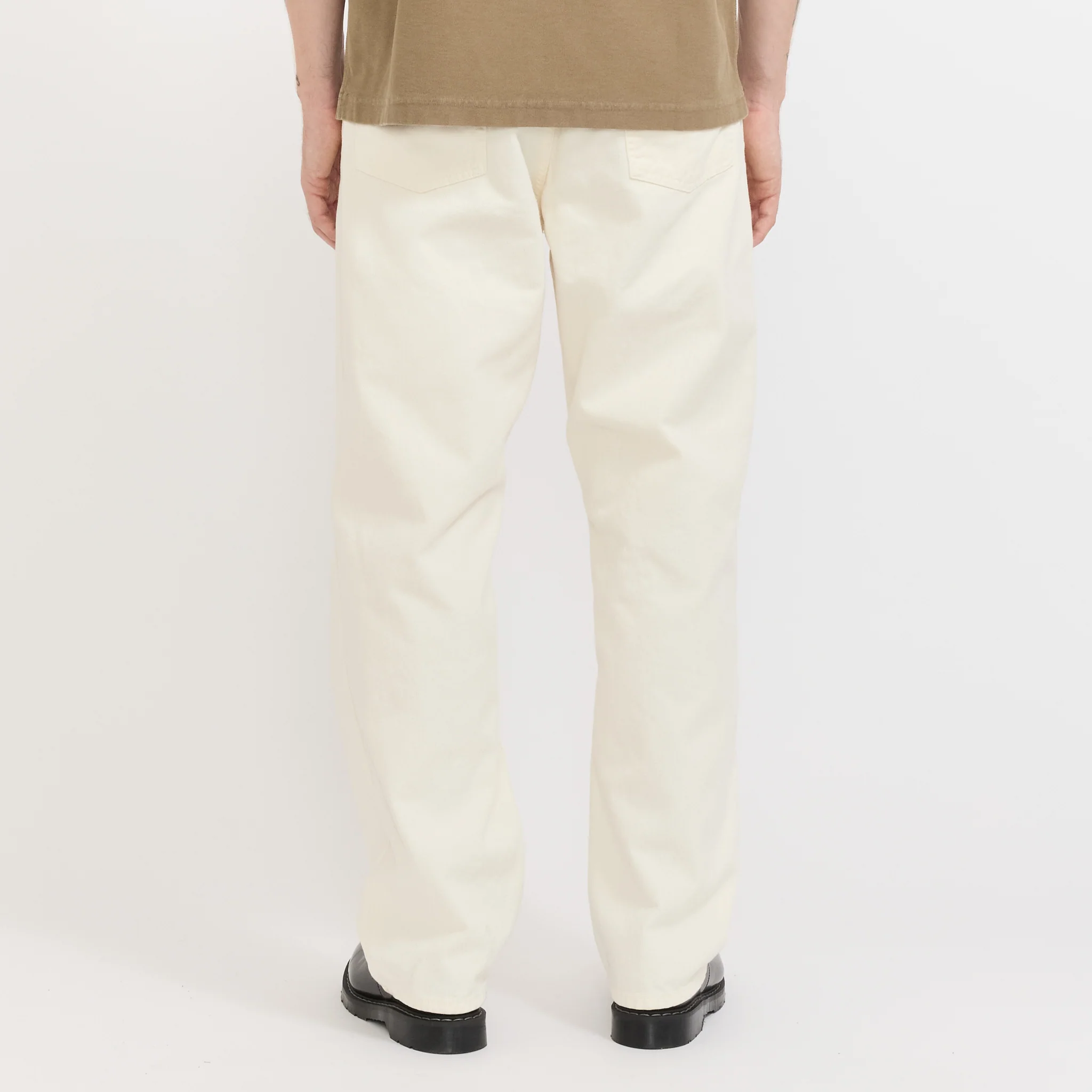 Korshavn Relaxed 5 Pocket Heavy Twill Trouser Natural Ecru - Image 4