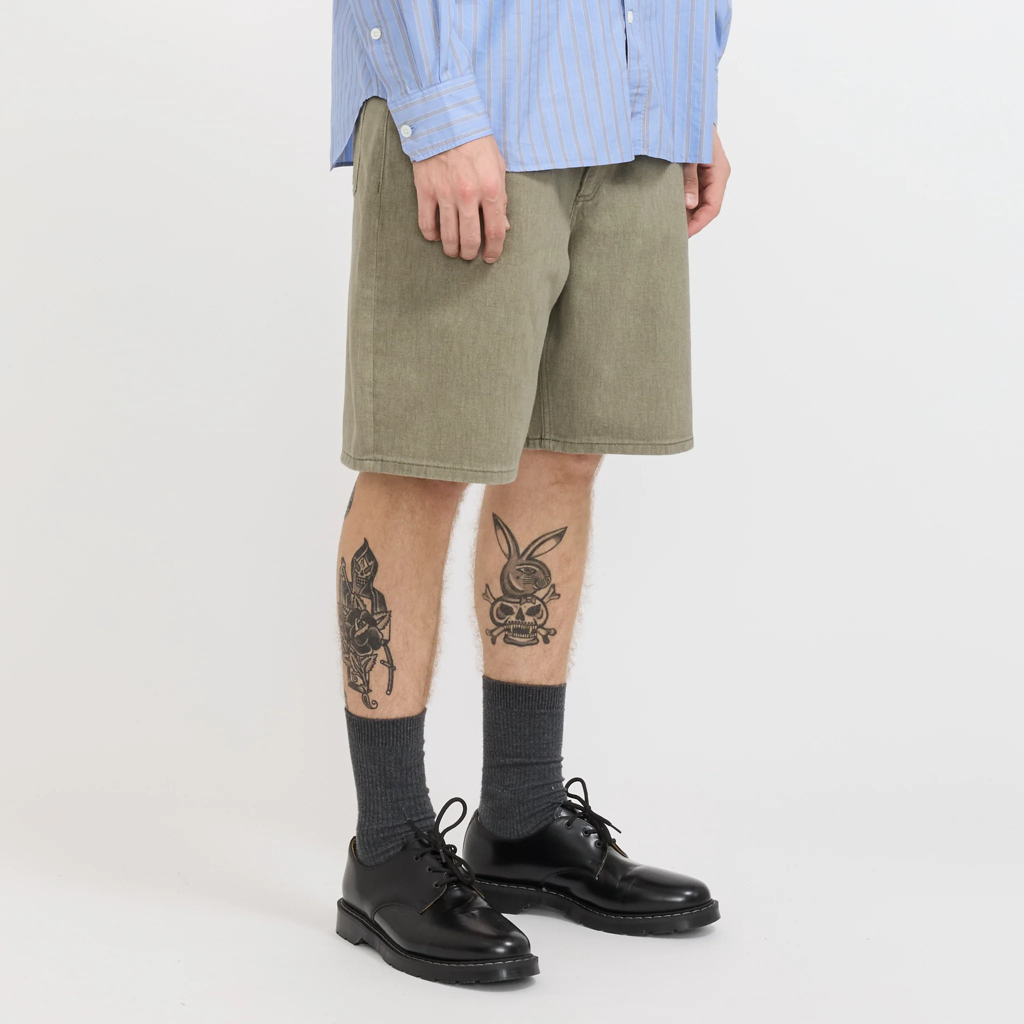 Korshavn Relaxed 5 Pocket Resist Dyed Twill Short Vetiver - Image 3
