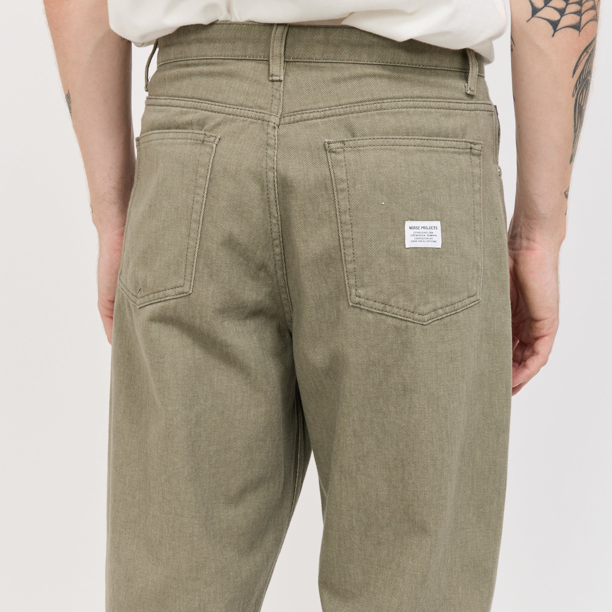 Korshavn Relaxed 5 Pocket Resist Dyed Twill Vetiver - Image 6