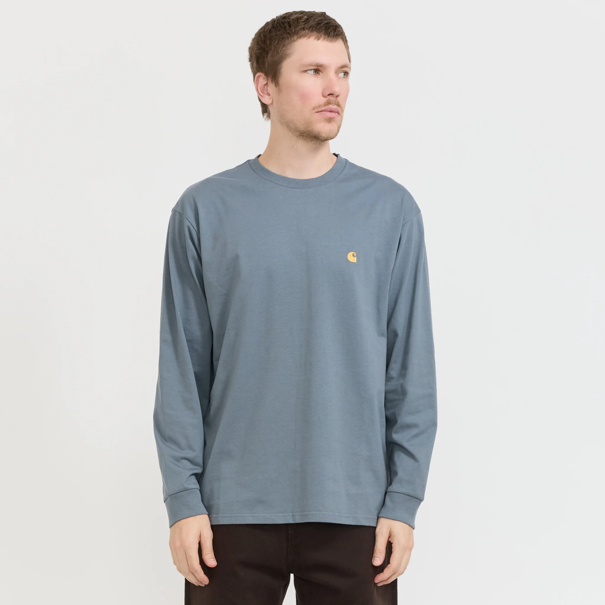 L/S Chase T-Shirt Cozy Blue/Gold