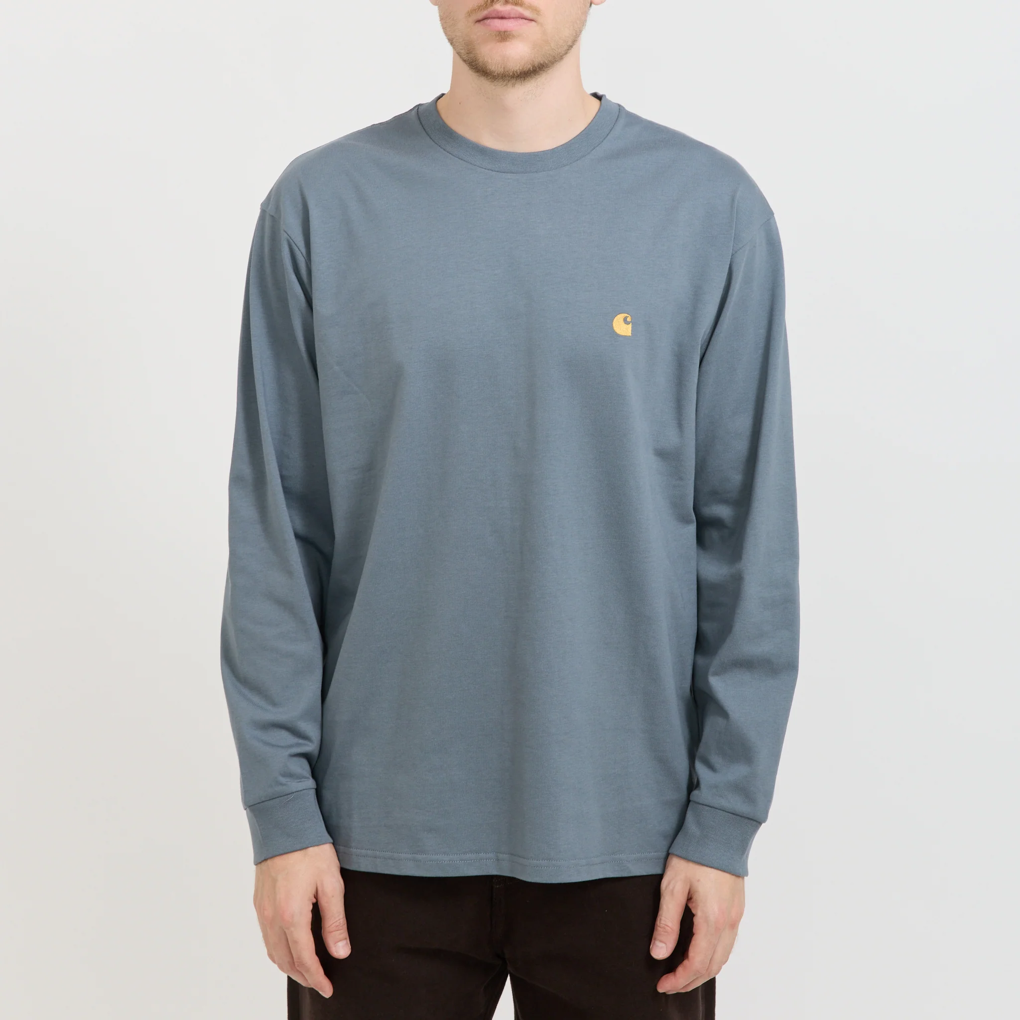 L/S Chase T-Shirt Cozy Blue/Gold - Image 5