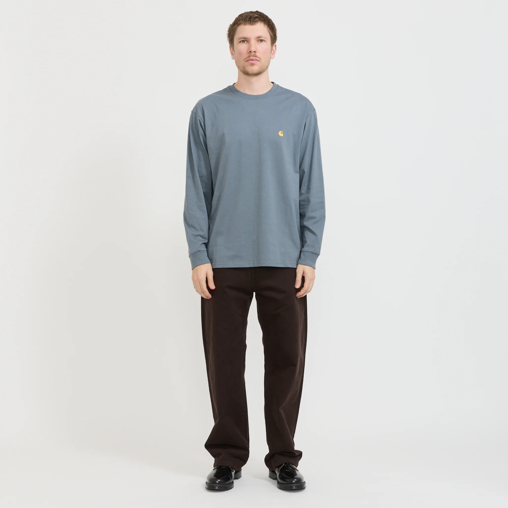 L/S Chase T-Shirt Cozy Blue/Gold - Image 6