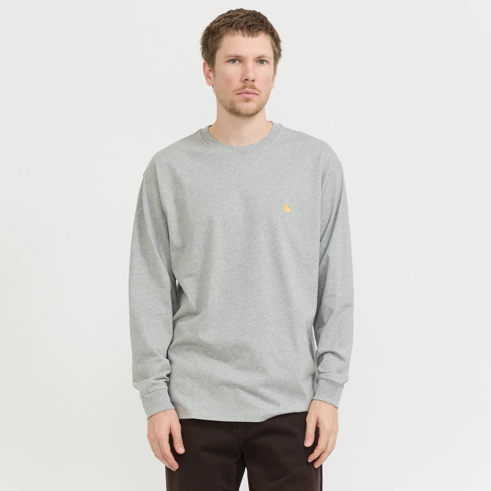 L/S Chase T-Shirt Grey Heather/Gold