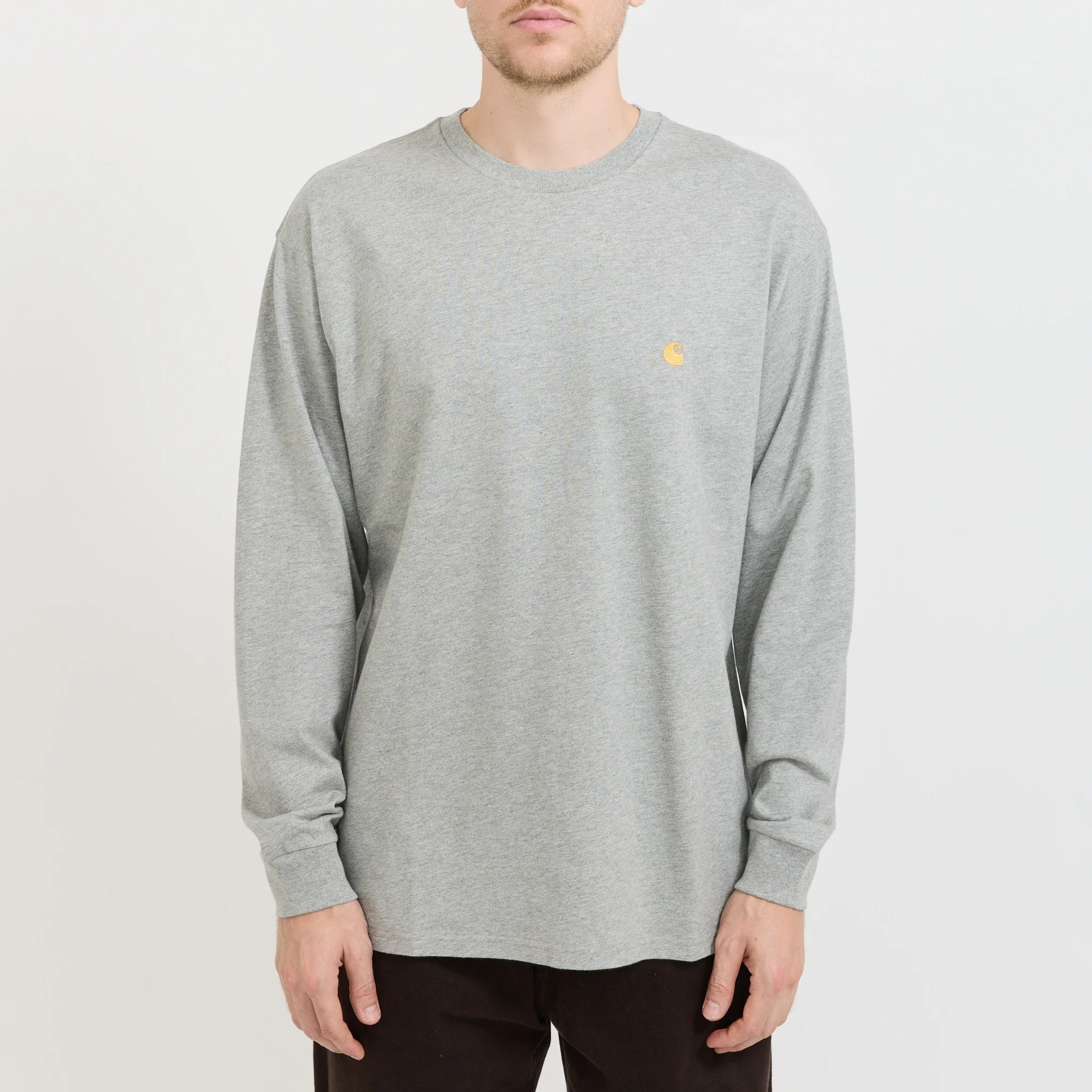 L/S Chase T-Shirt Grey Heather/Gold - Image 5