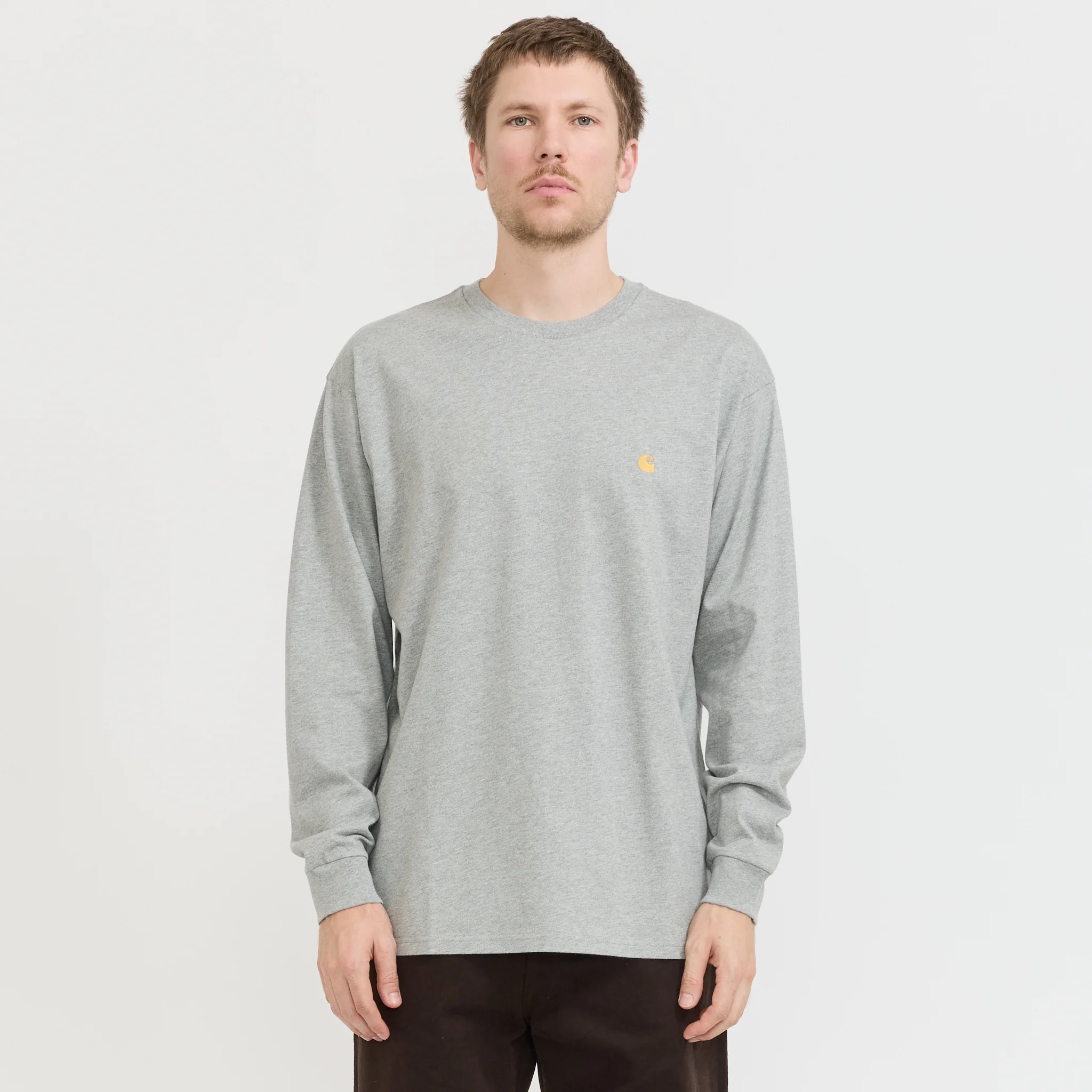 L/S Chase T-Shirt Grey Heather/Gold - Image 6