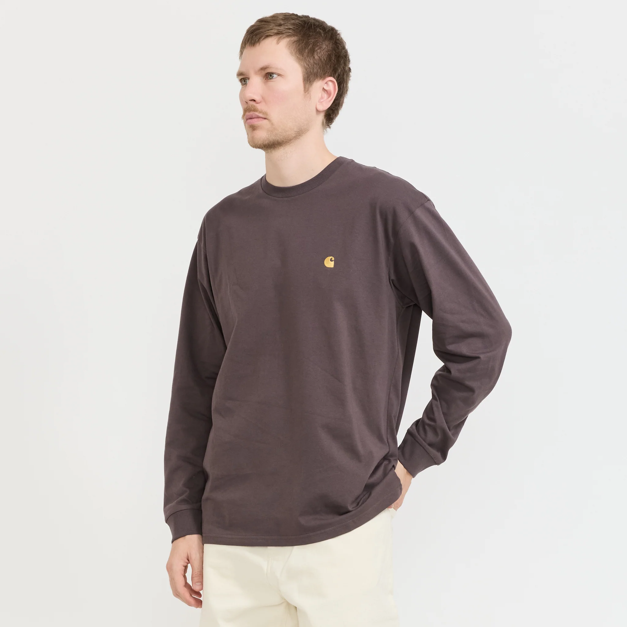 L/S Chase T-Shirt Shale/Gold