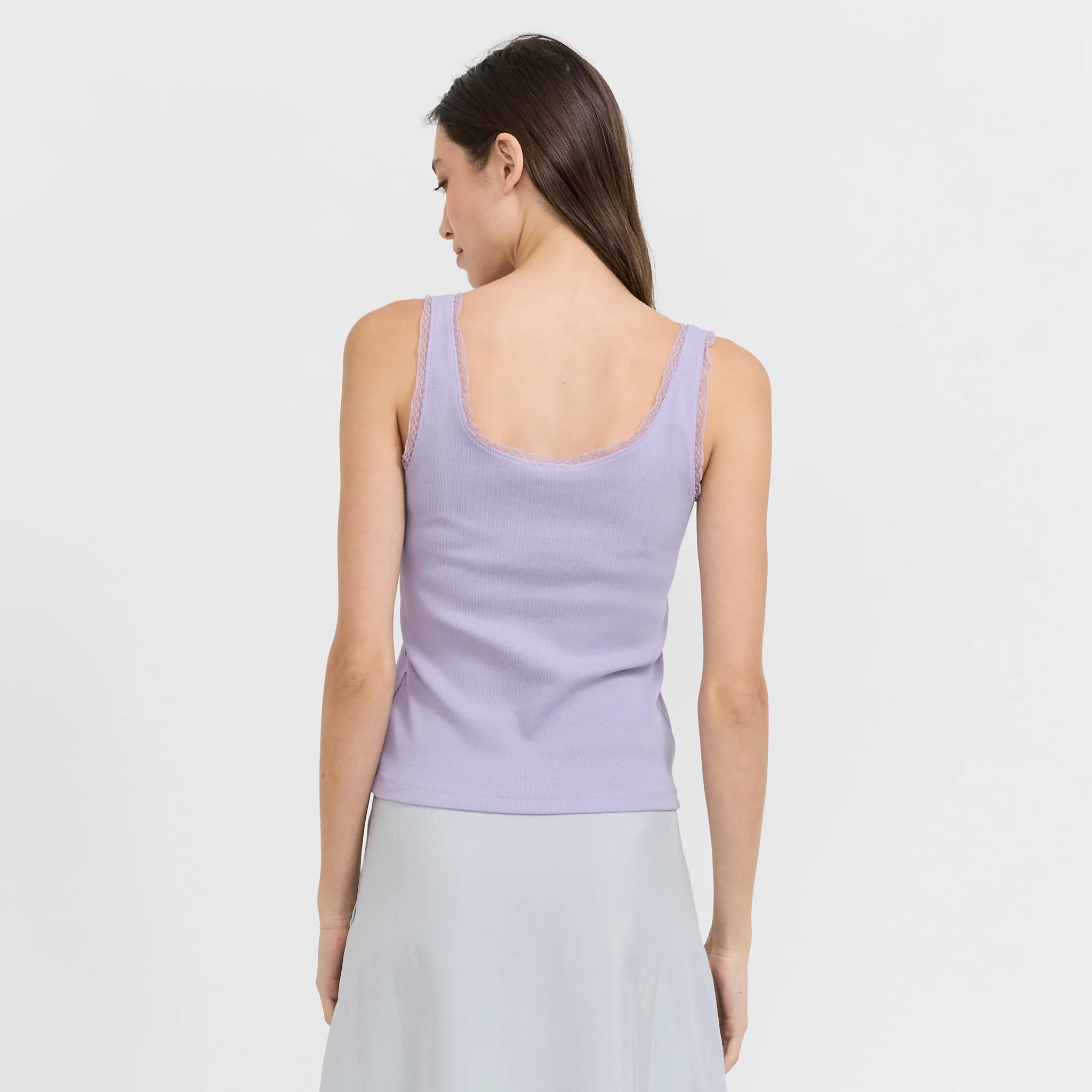 Lace Tank Top Purple - Image 5