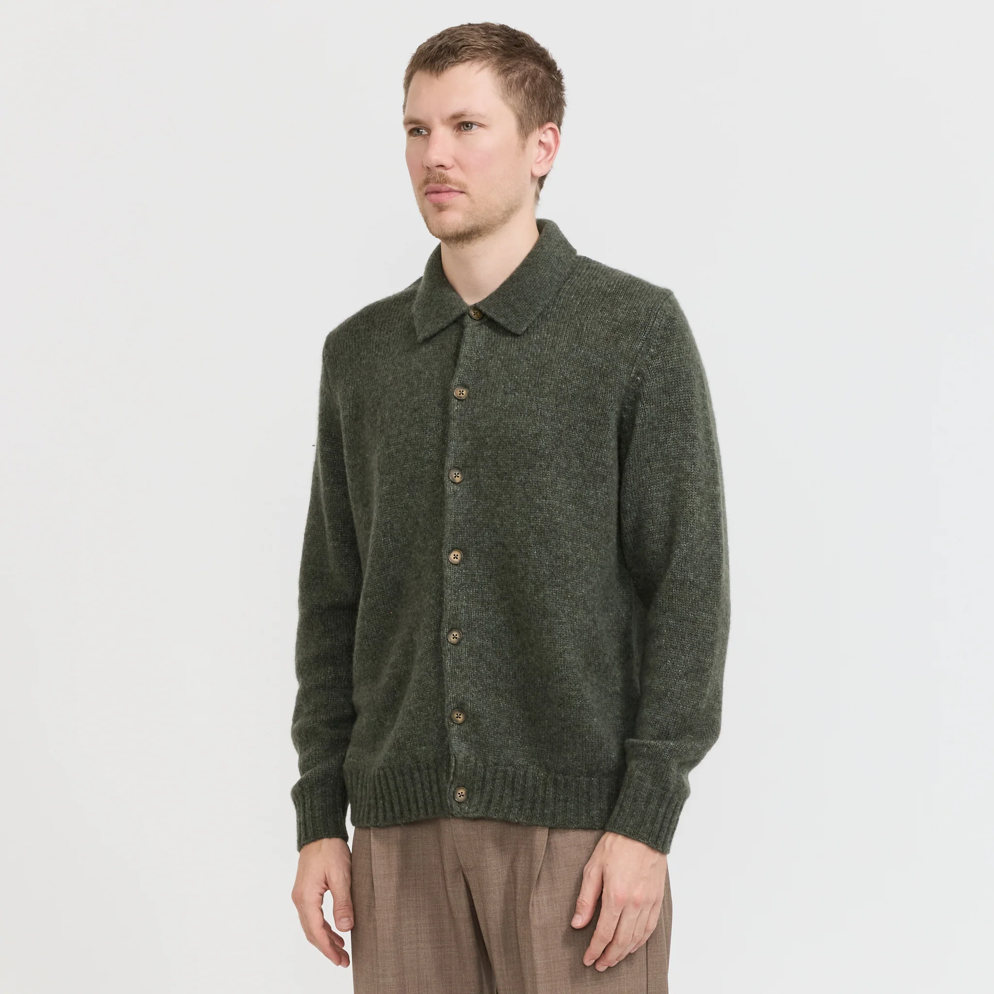 Lee Merino Blend Cardigan Capers - Image 7