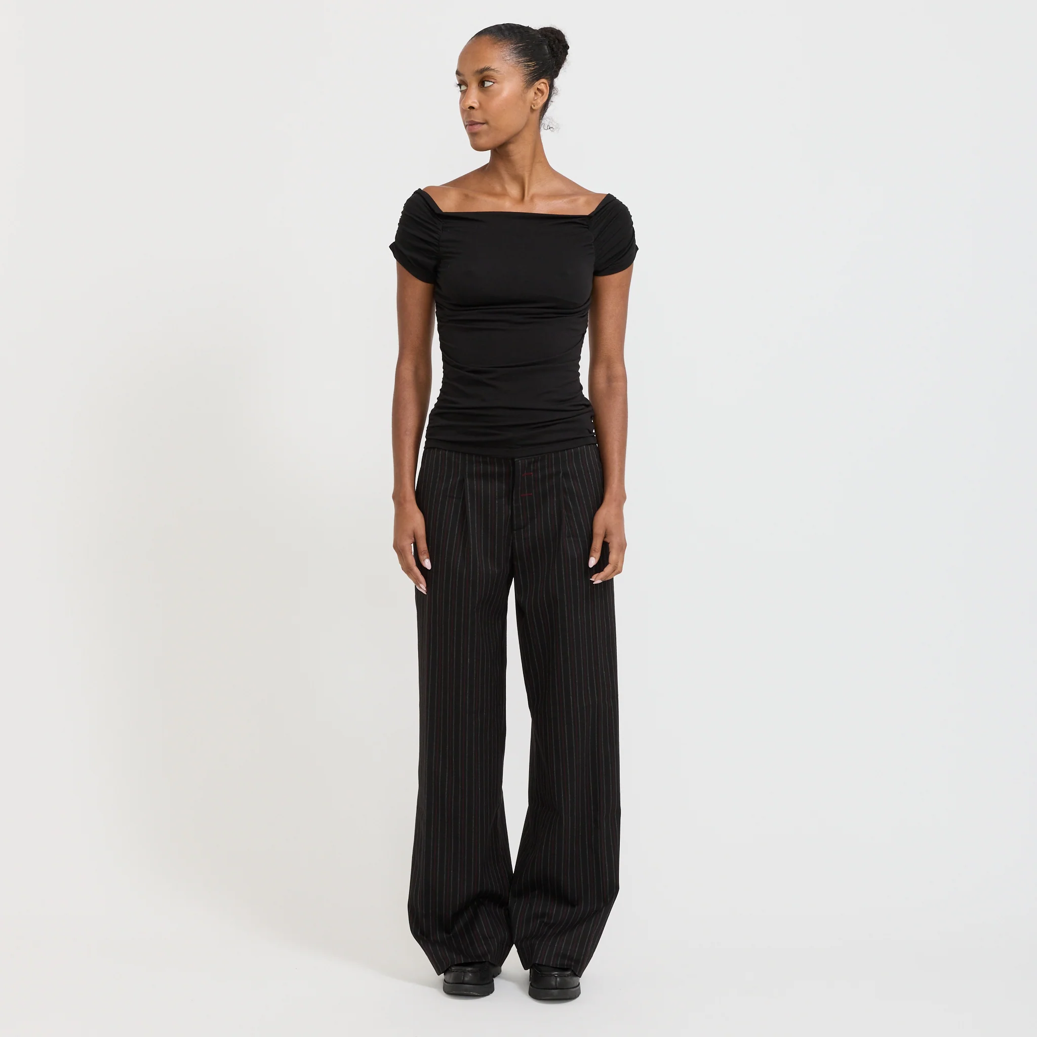 Lennox Trousers Heavy Lead Pinstripe - Image 2