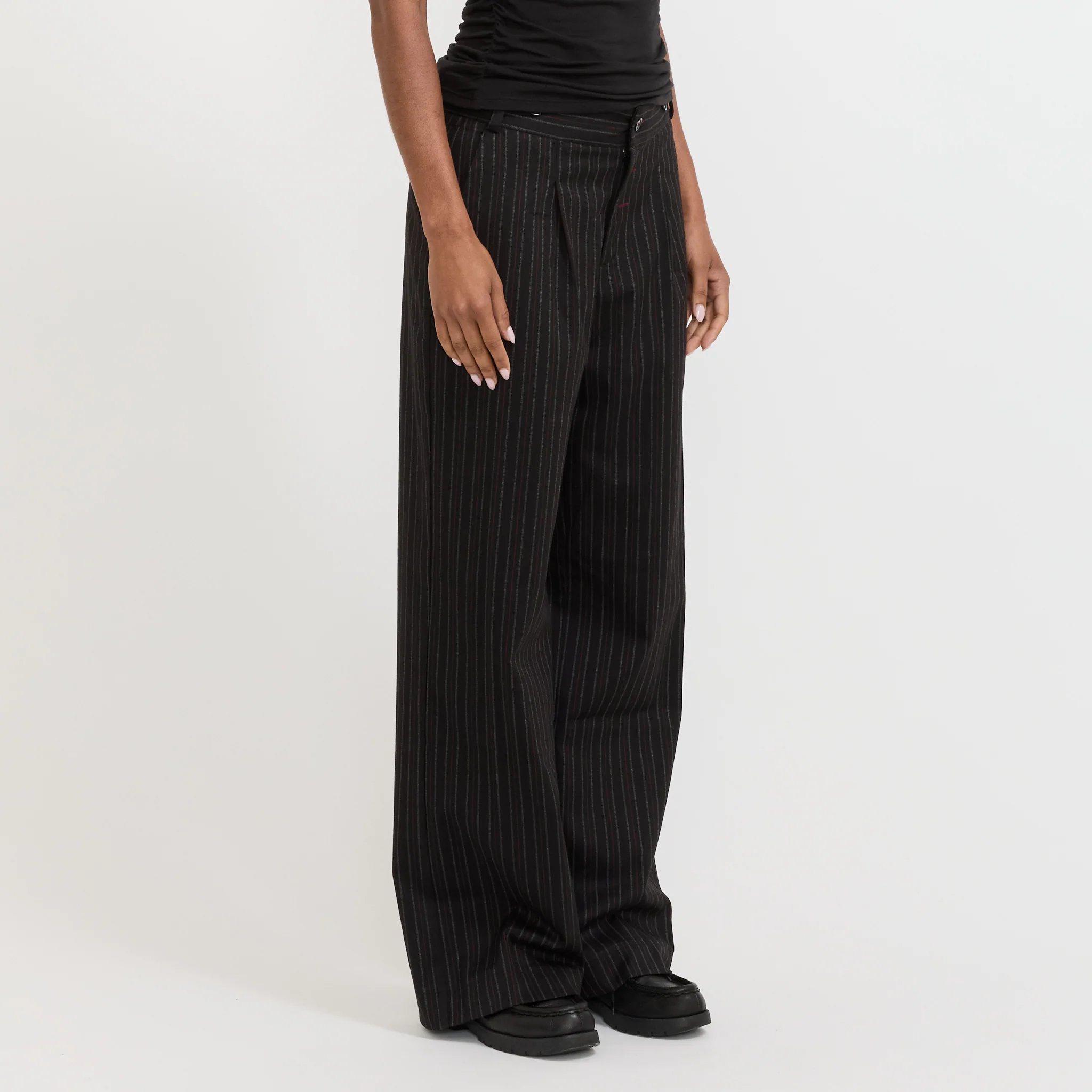Lennox Trousers Heavy Lead Pinstripe - Image 3