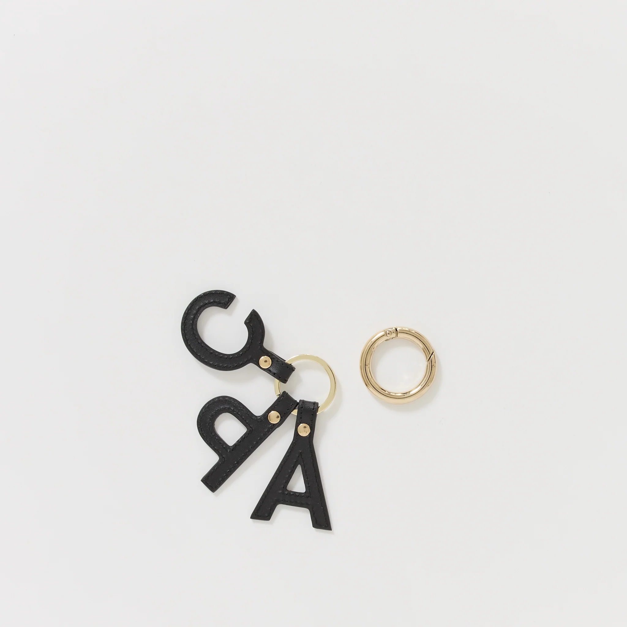 Letters Key Ring Black - Image 2