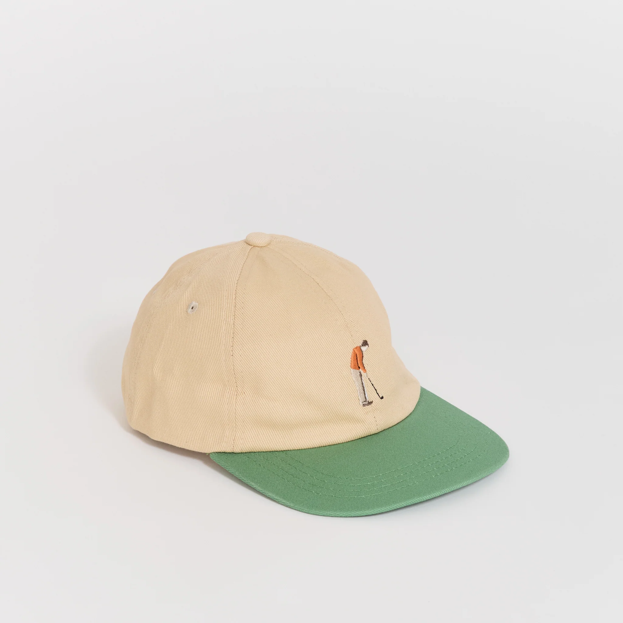 Leuchars Cap Stone/Green Golf Embroidery