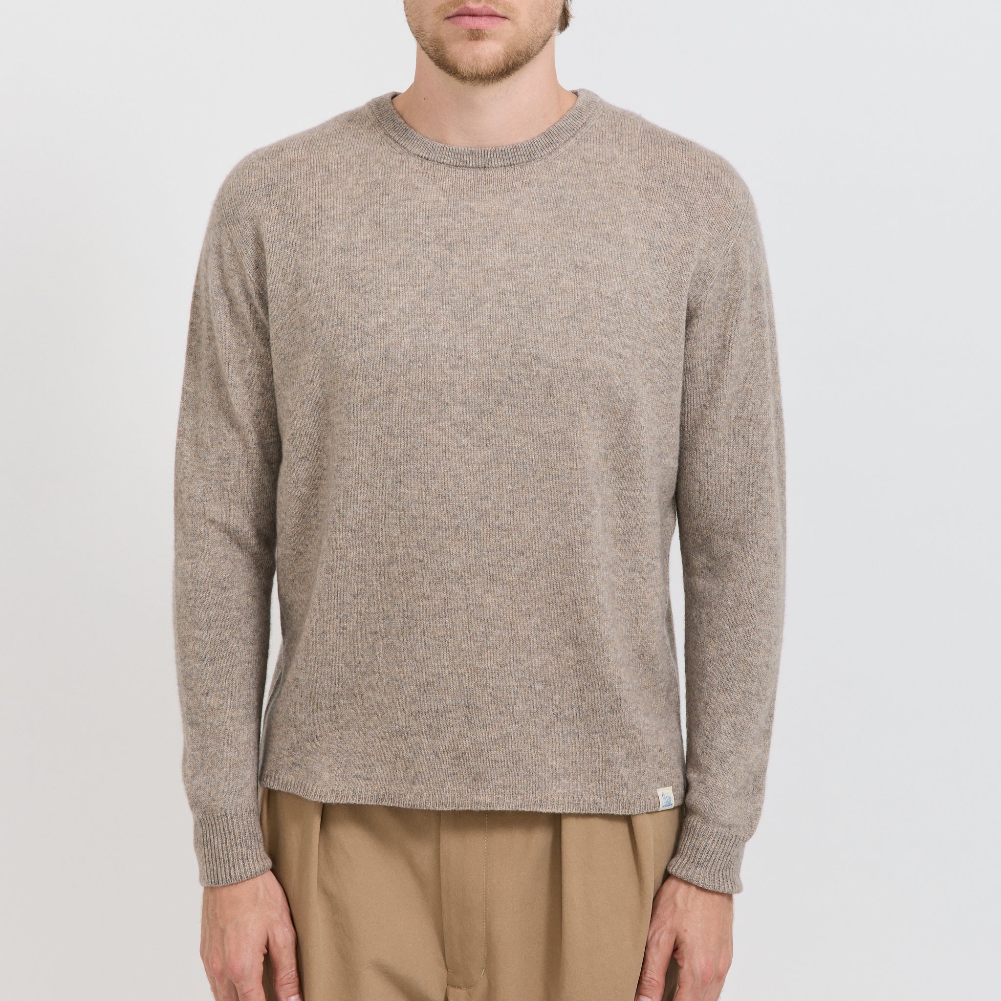 Lightweight Merino Wool Cashmere Silk Sweater Faded Grain - Image 5