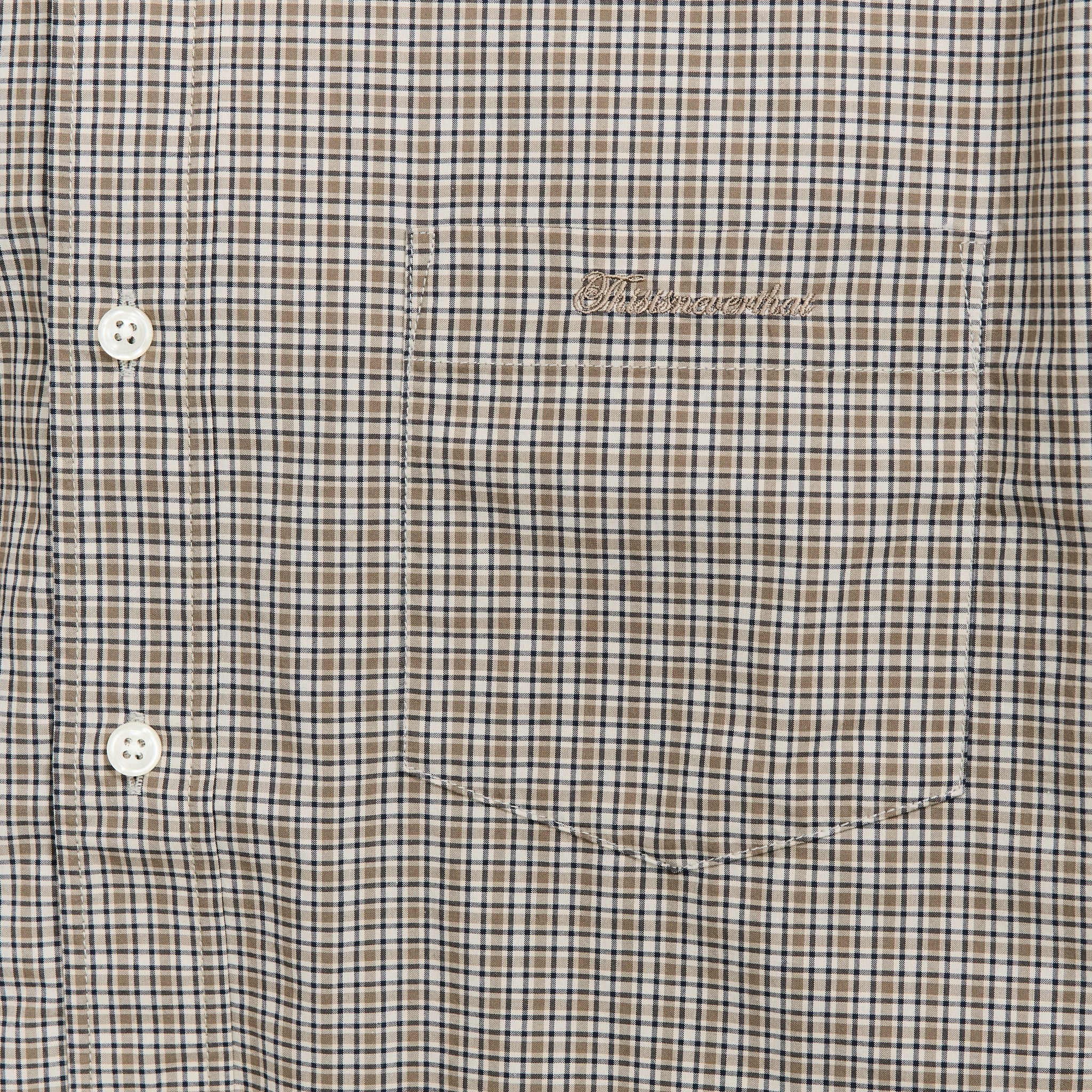 Lightweight Plaid Shirt Beige - Image 6