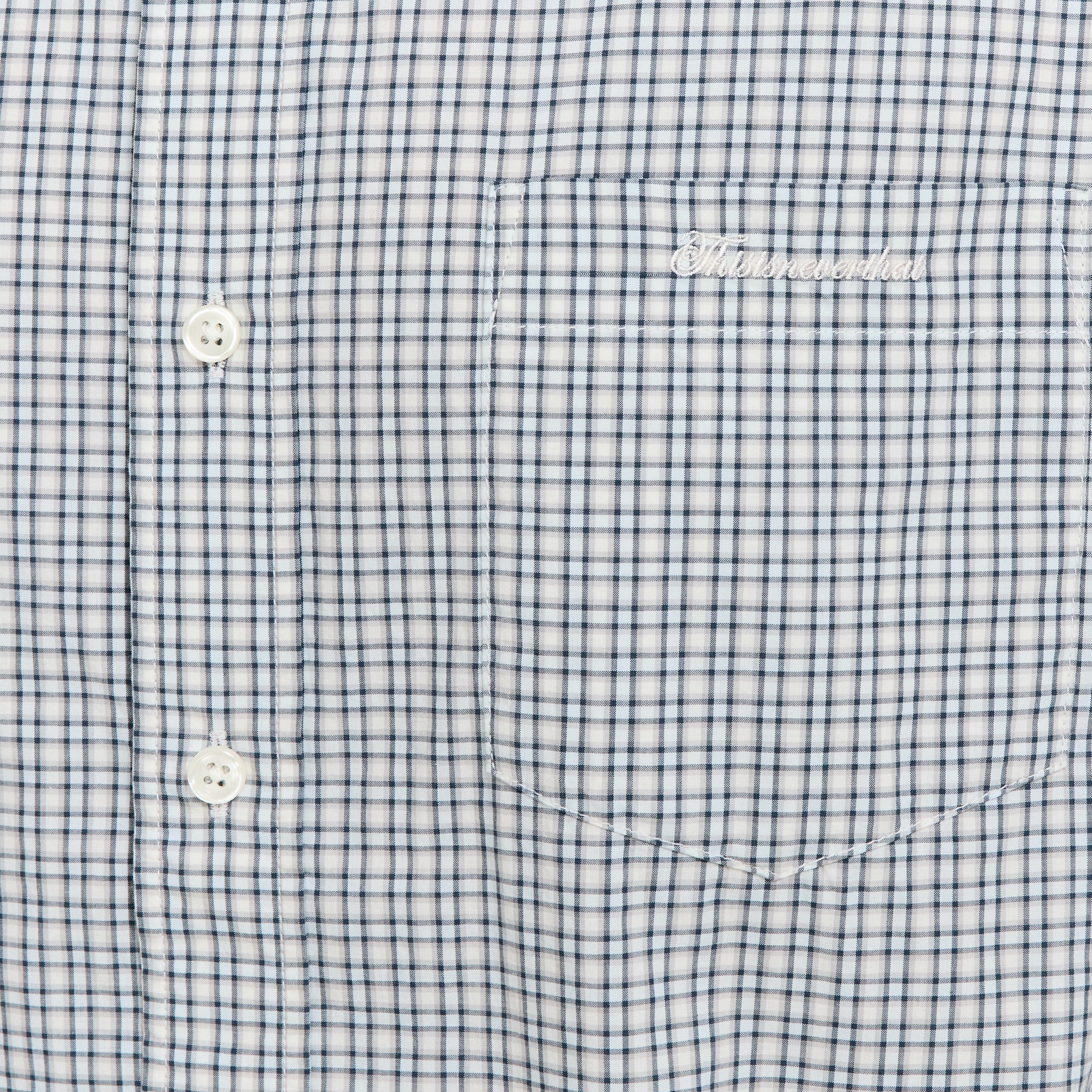 Lightweight Plaid Shirt Ivory - Image 6