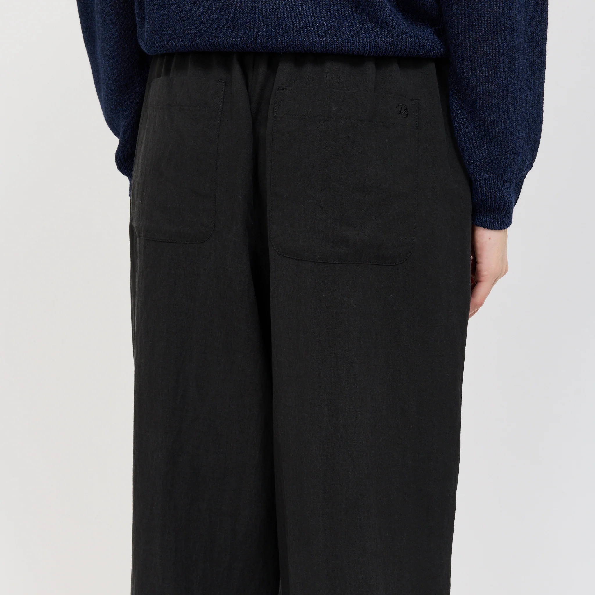 Linen String Slacks Black - Image 6