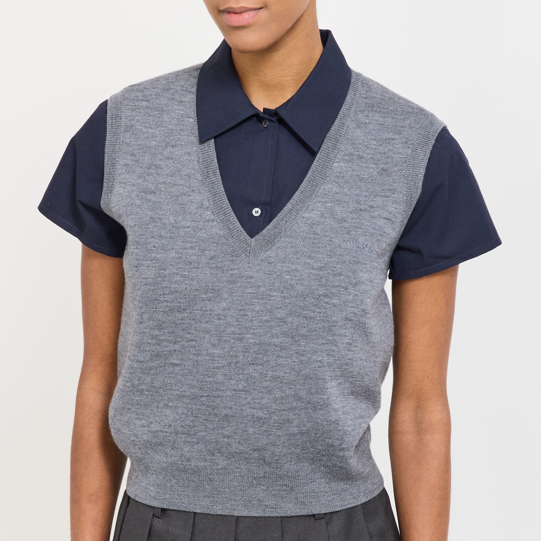 Lise Vest Heathered Grey - Image 5