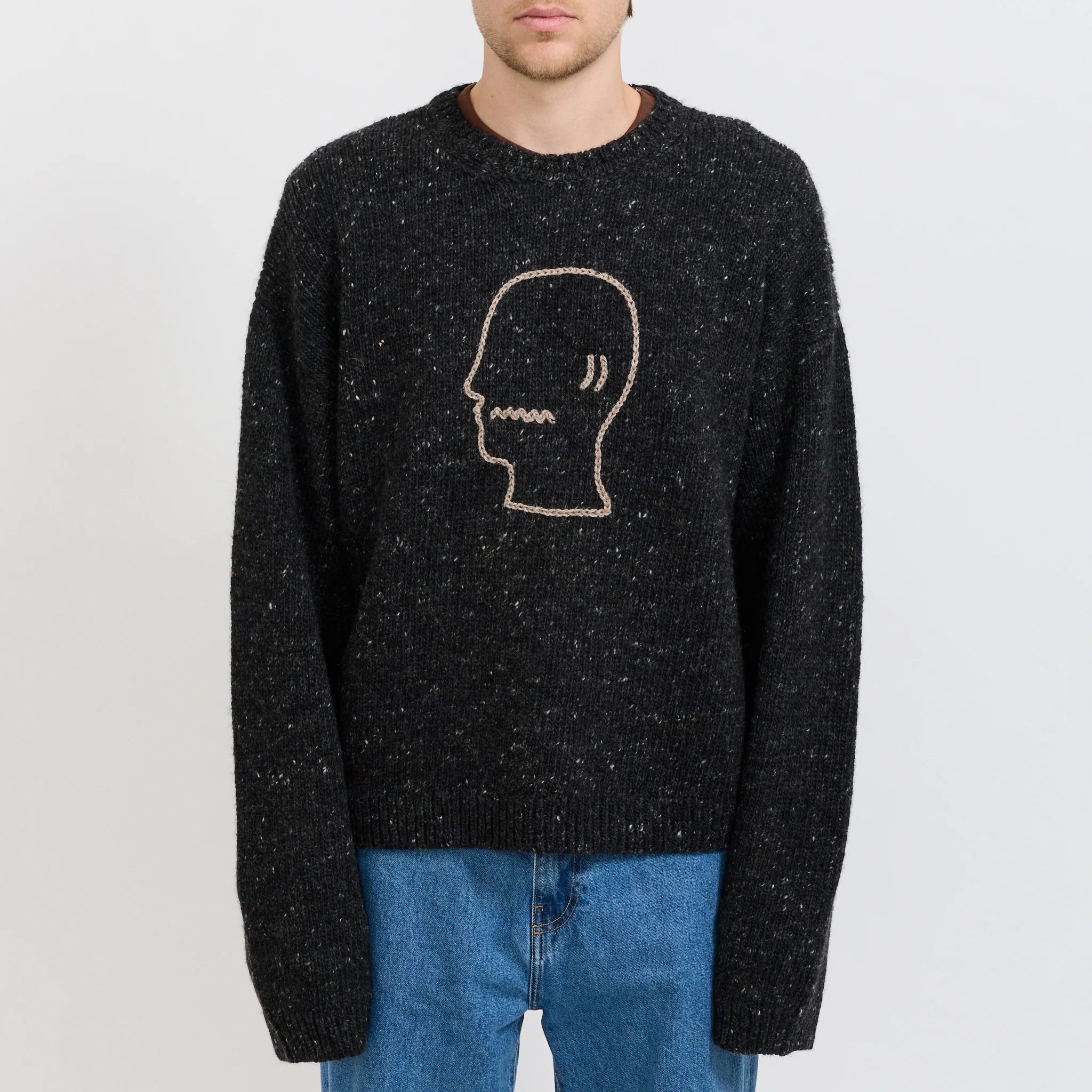 Logohead Alpaca Crewneck Sweater Charcoal - Image 5