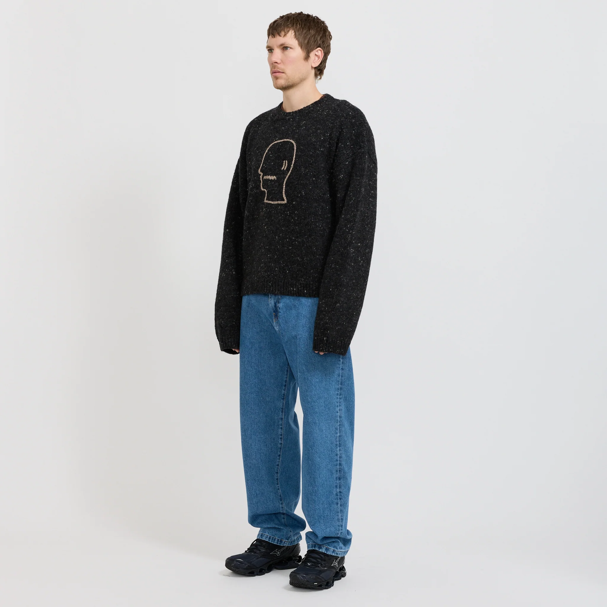 Logohead Alpaca Crewneck Sweater Charcoal - Image 6