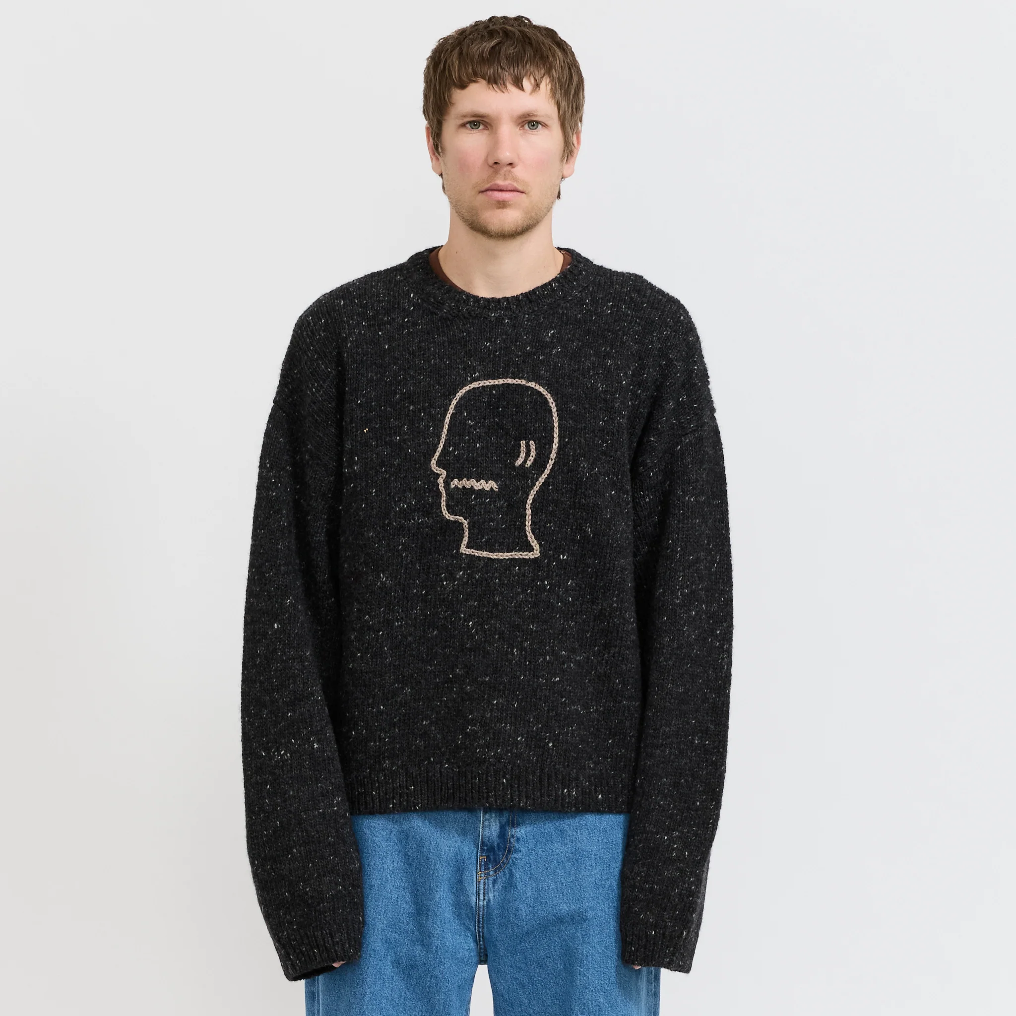 Logohead Alpaca Crewneck Sweater Charcoal - Image 7