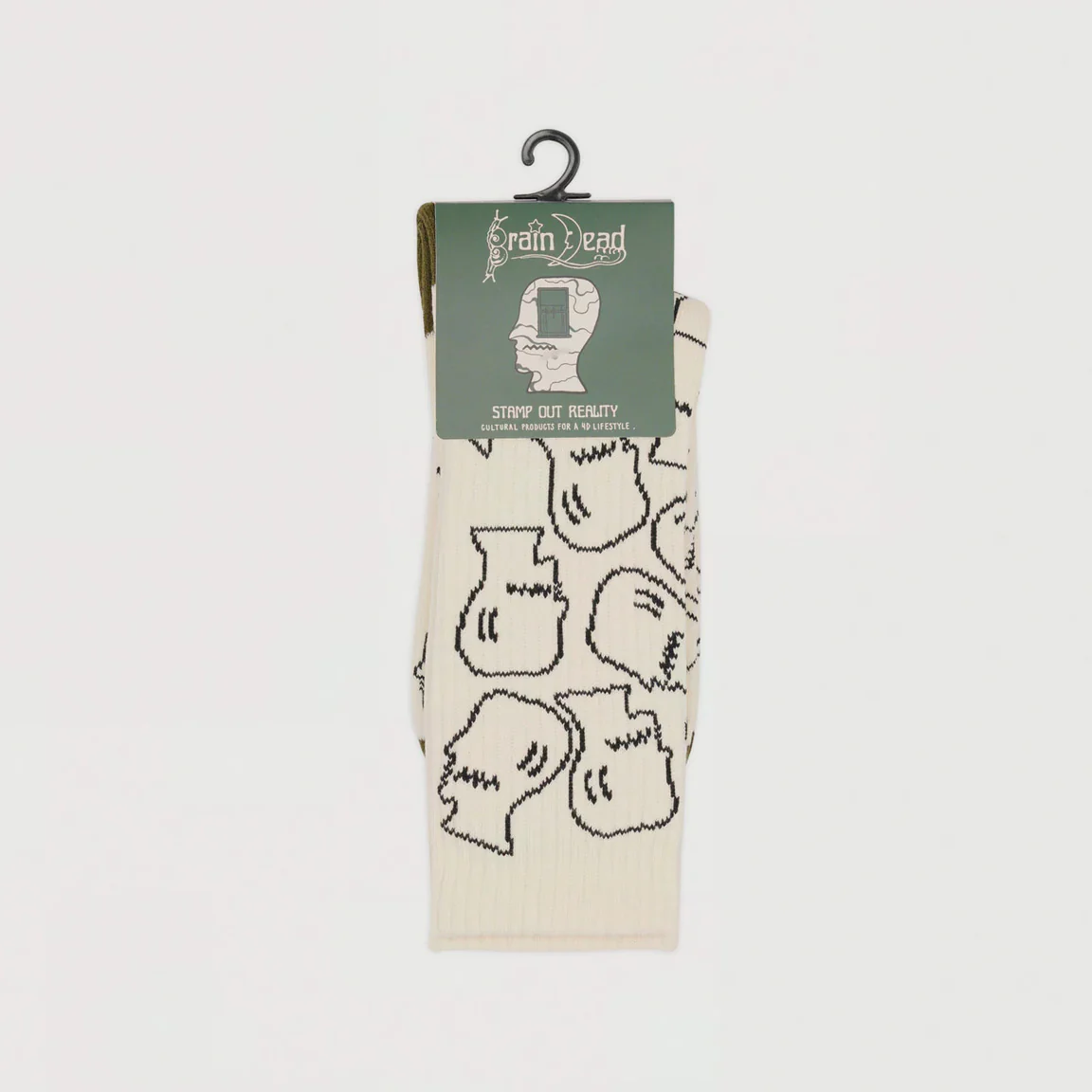 Logohead Crew Socks Cream - Image 2