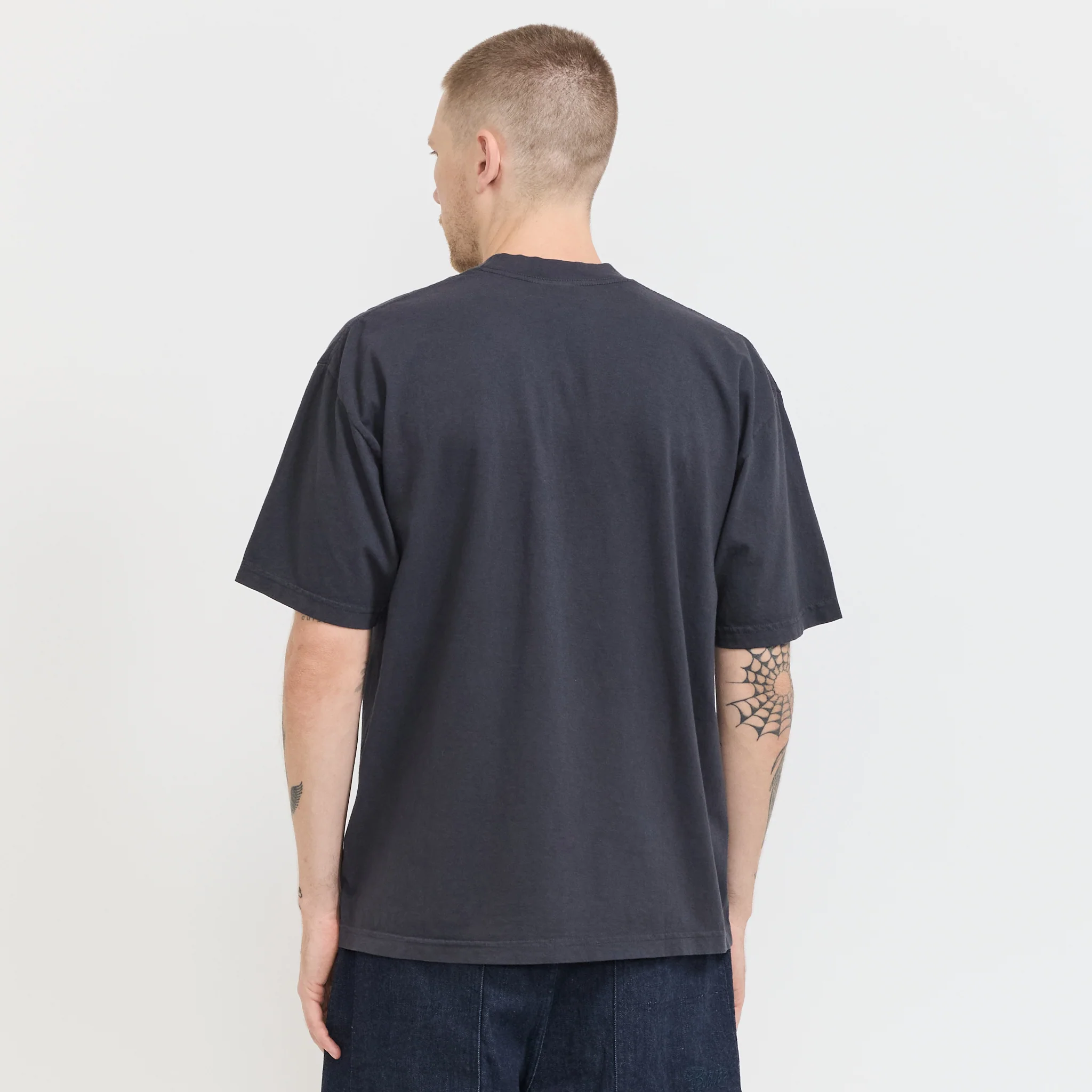 Lonely Palm x Middle Of Nowhere Embroidered Tee Dolphin Blue - Image 5
