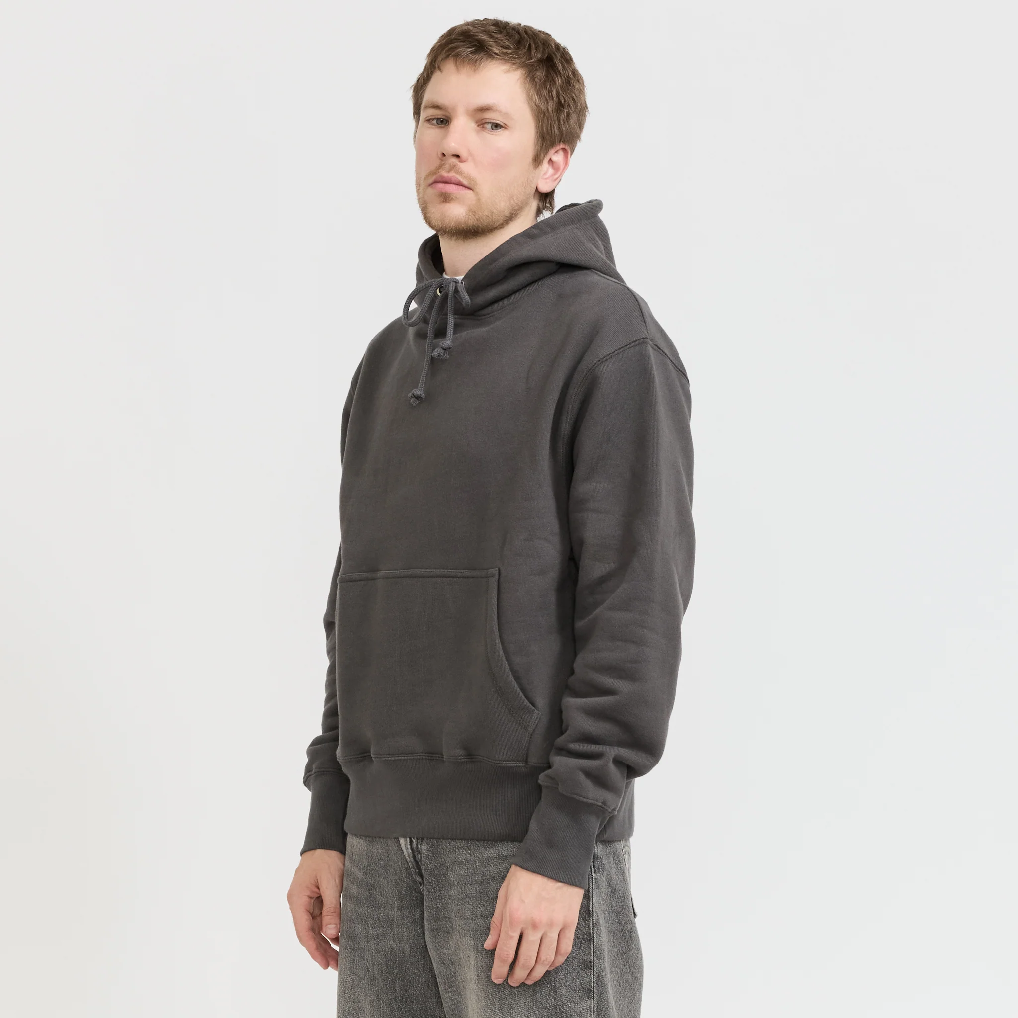 Loopback Hoodie Washed Black