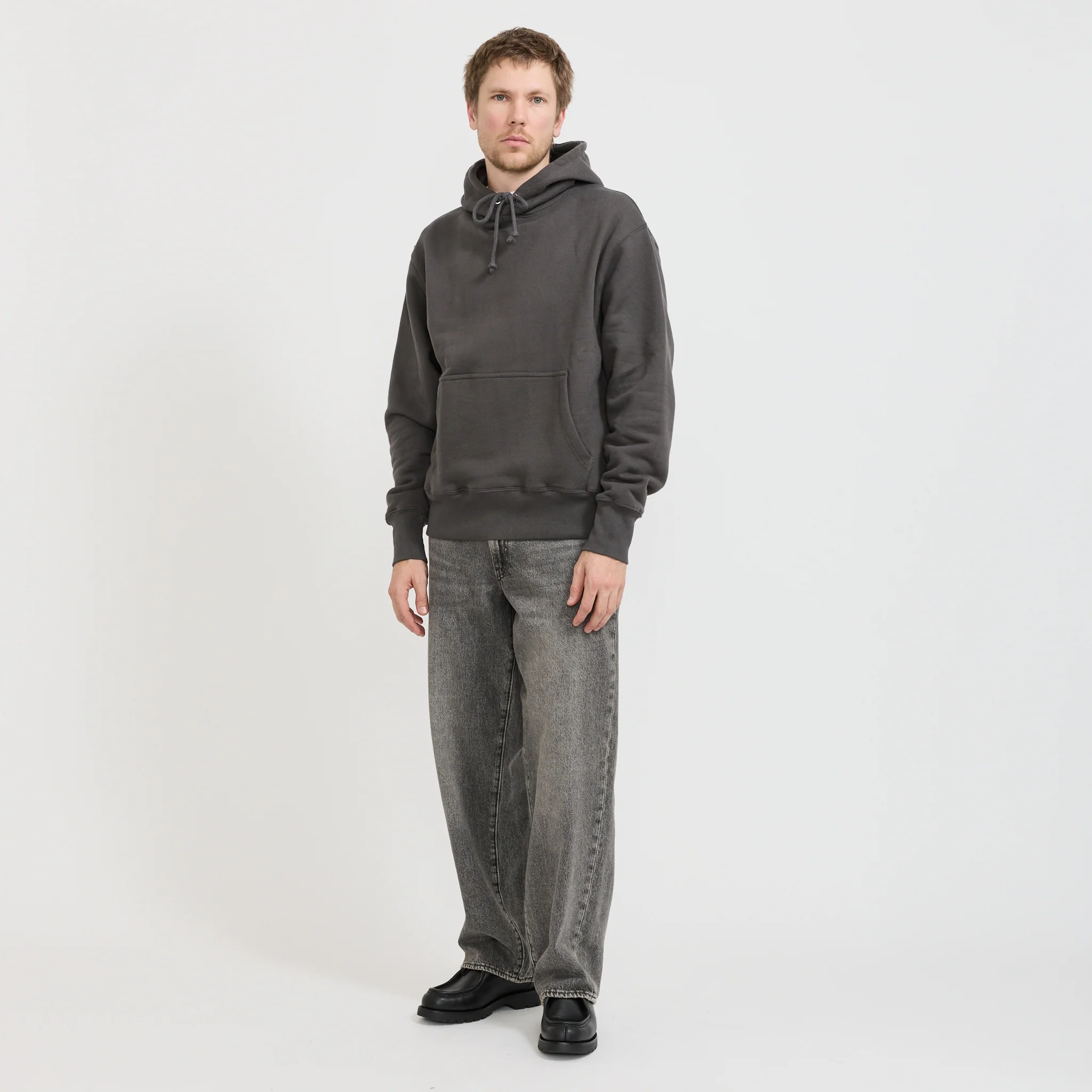 Loopback Hoodie Washed Black - Image 2